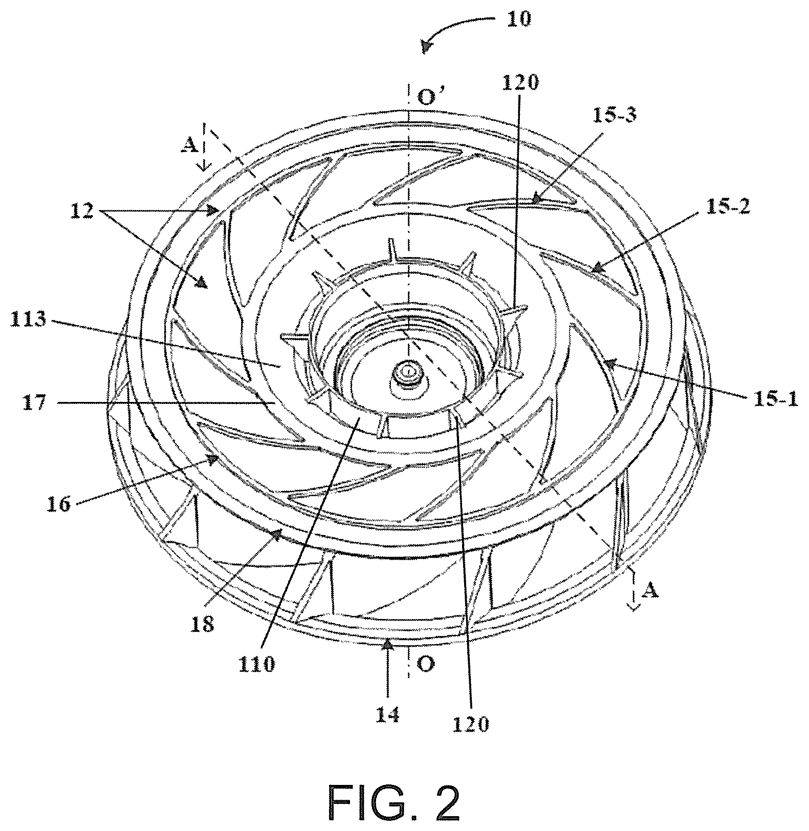 Patent US11773862 Figure 2 – Impeller and centrifugal fan having the impeller