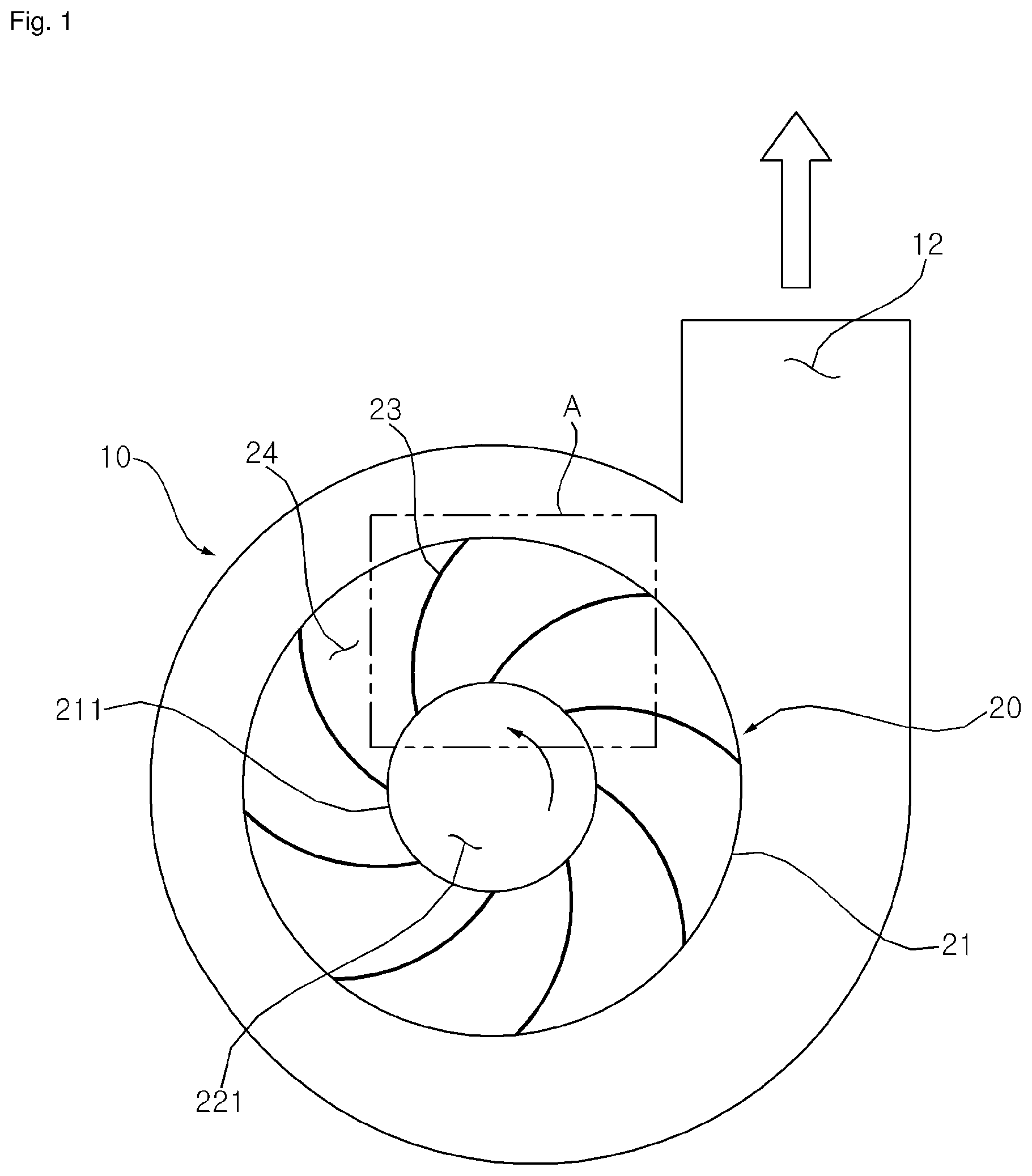 Patent US11773864 — Impeller — Figure 1