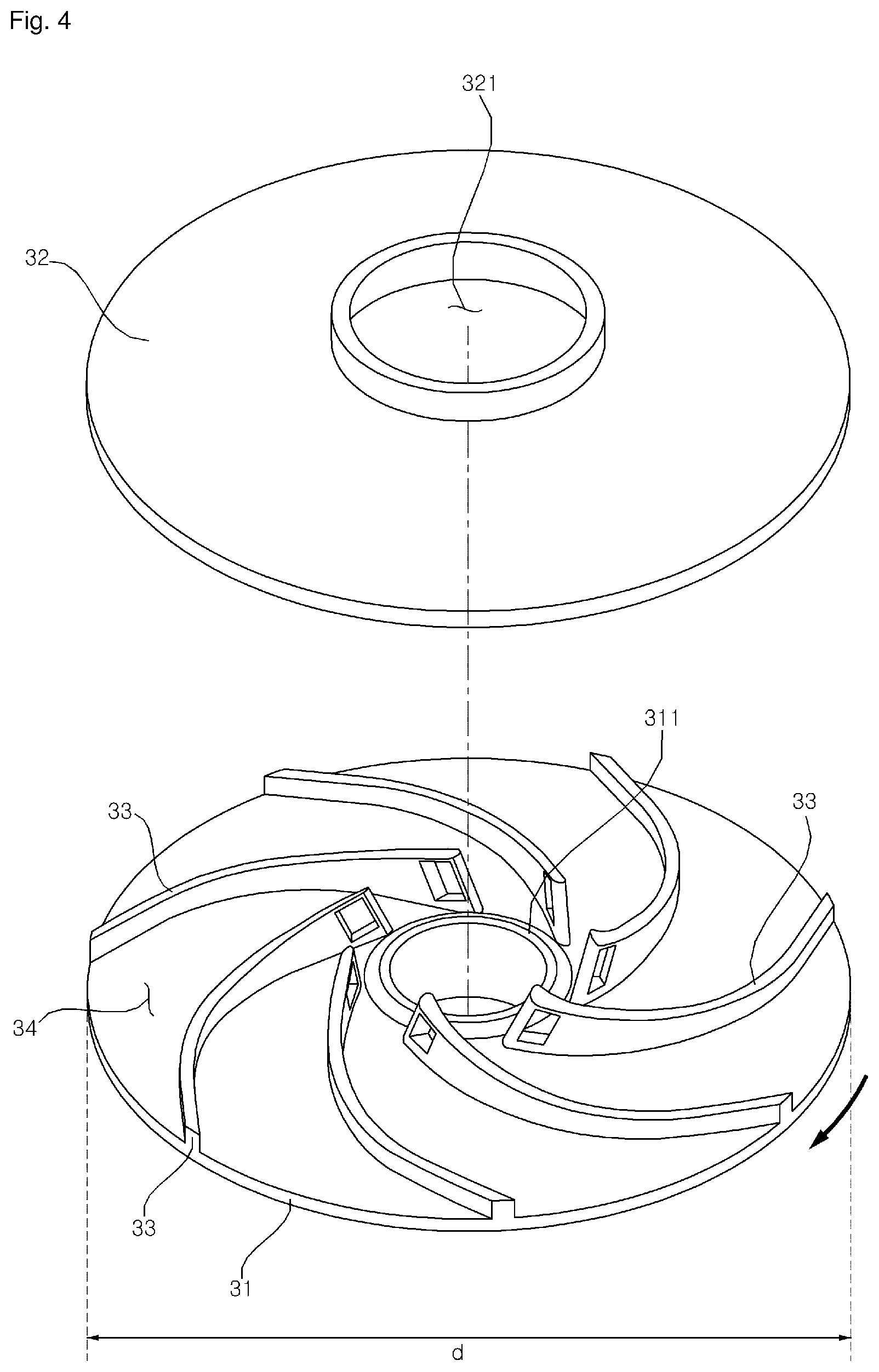 Patent US11773864 Figure 4 – Impeller