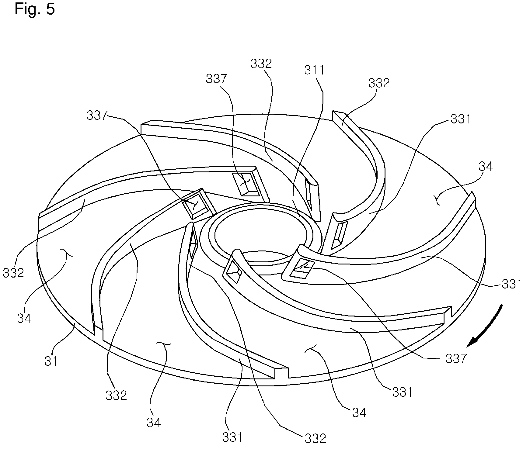 Patent US11773864 Figure 5 – Impeller