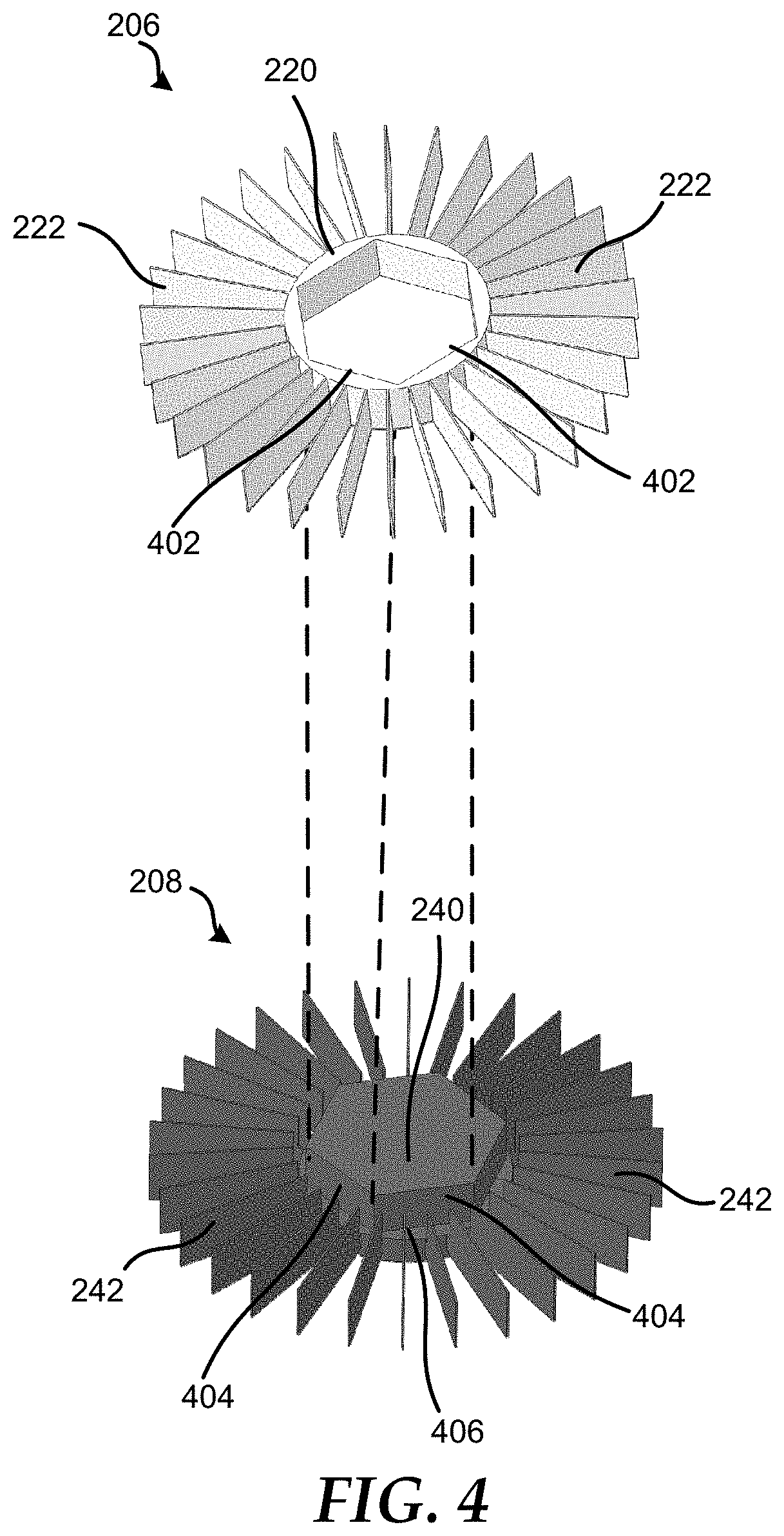 Patent US11773865 Figure 4 – Hub driven variable height fan