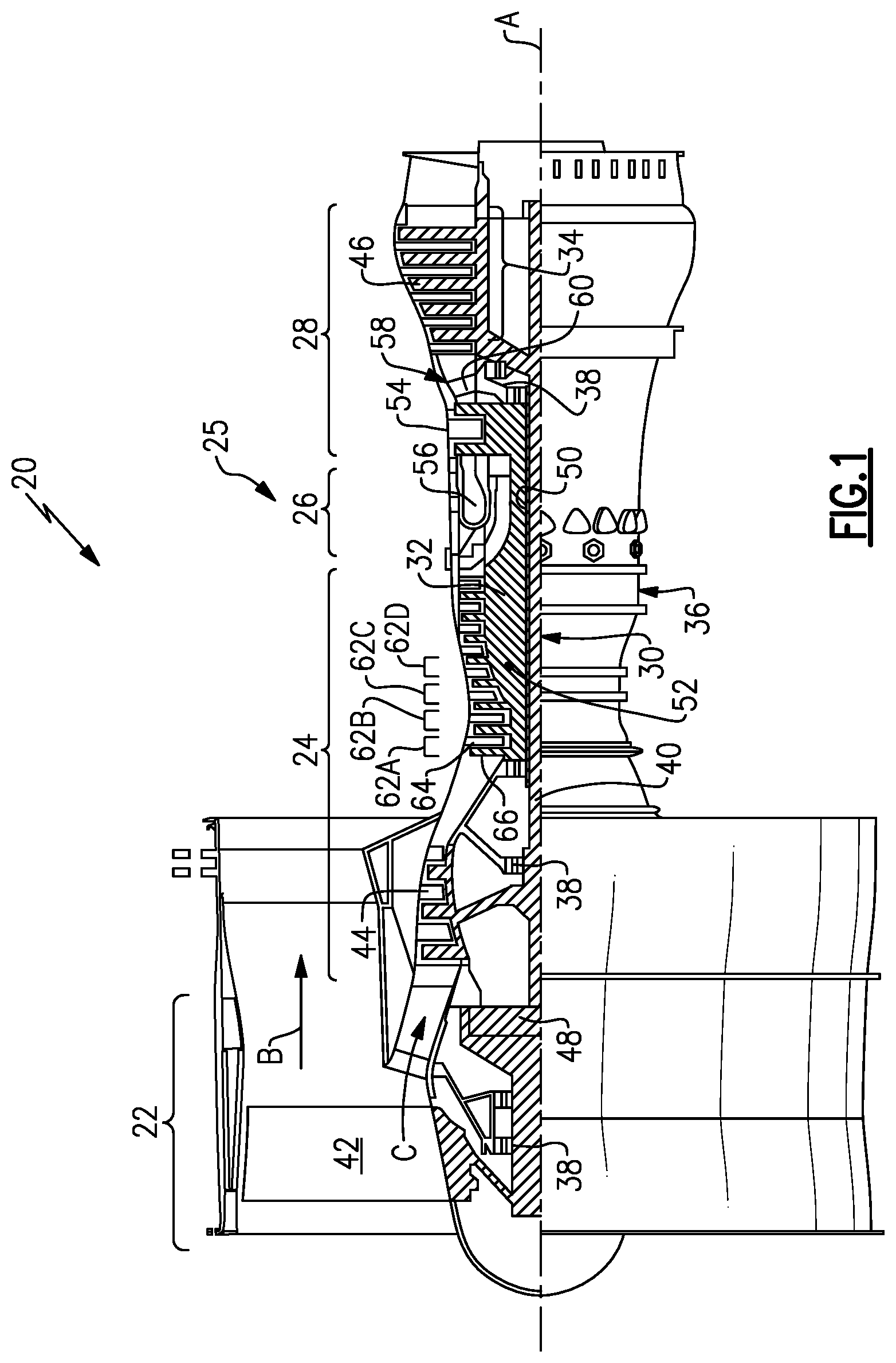 Patent US11773866 Figure 1 – Repeating airfoil tip strong pressure profile