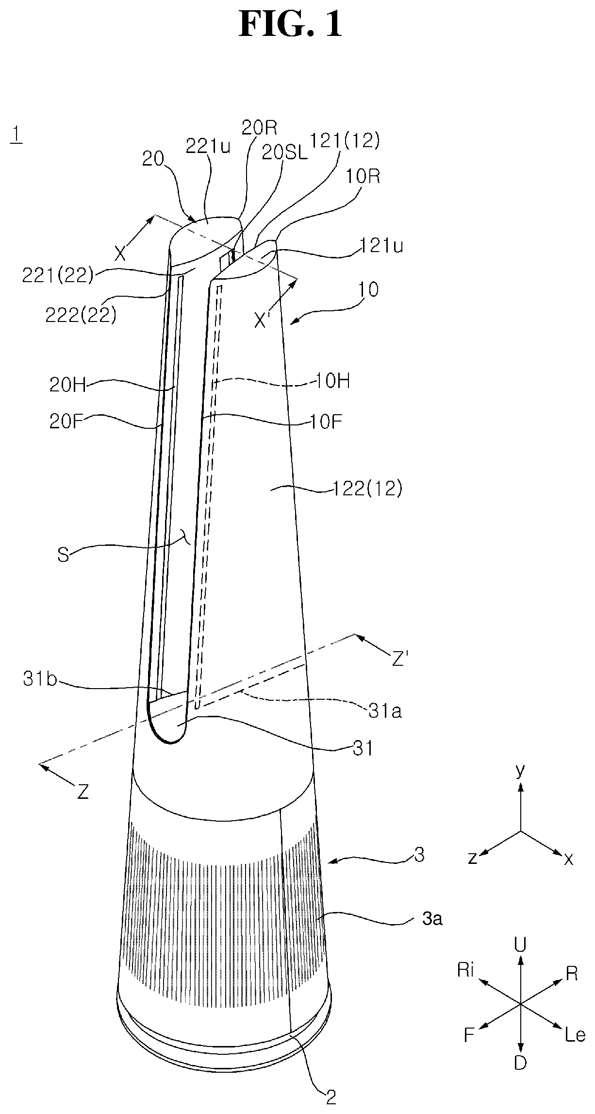 Patent US11773871 Figure 1 – Blower