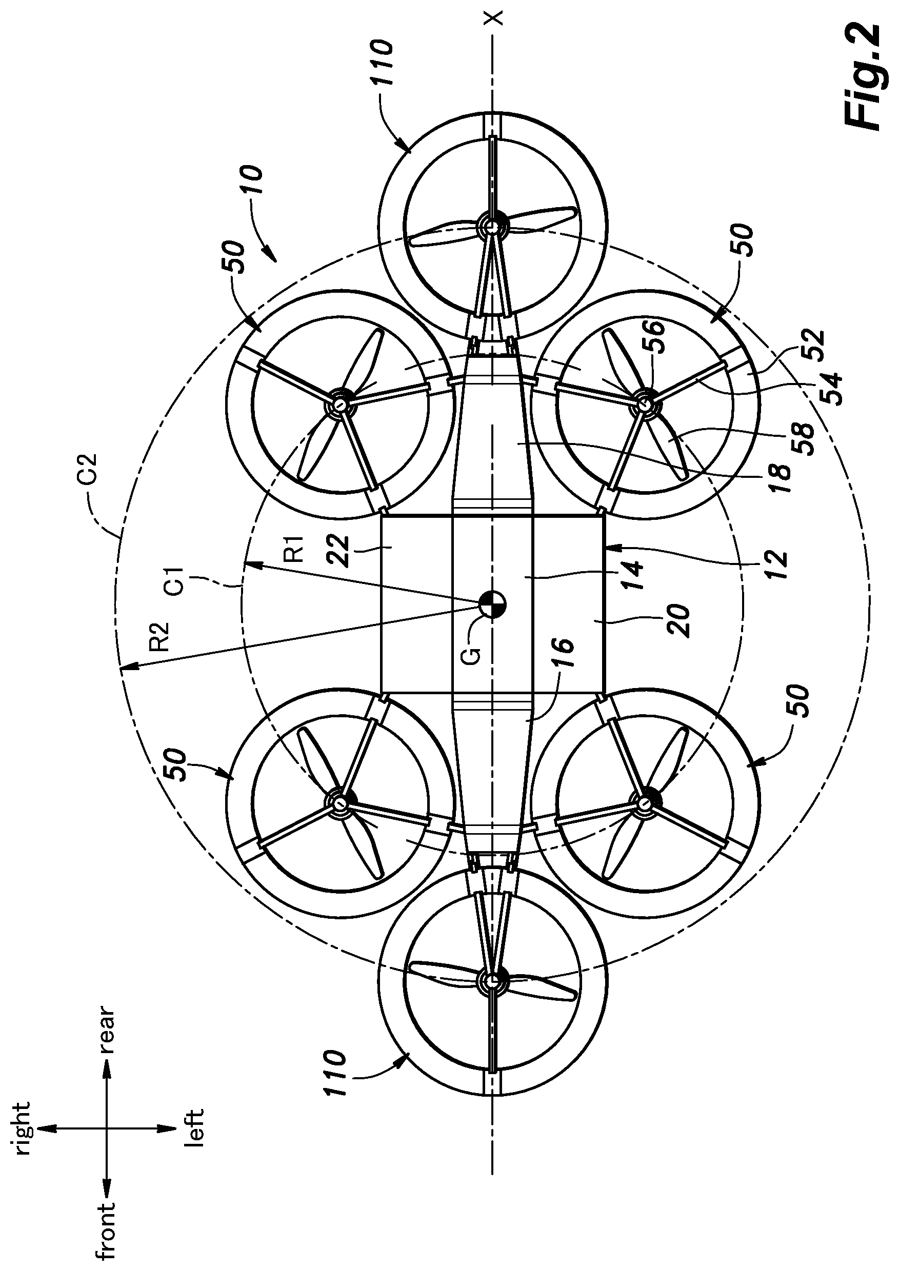 Patent US11773872 Figure 2 – Ducted fan device