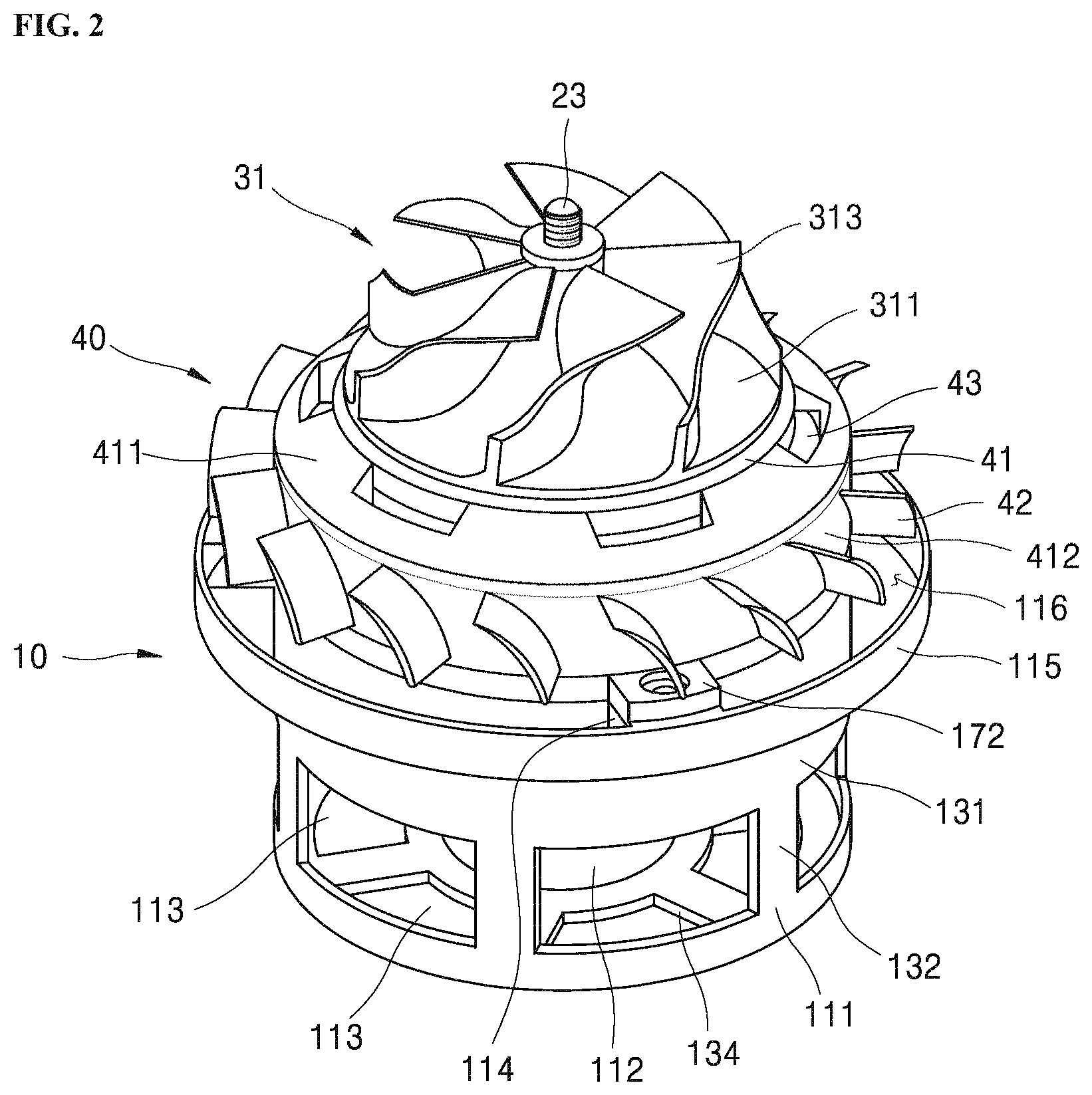 Patent US11773874 Figure 2 – Fan motor