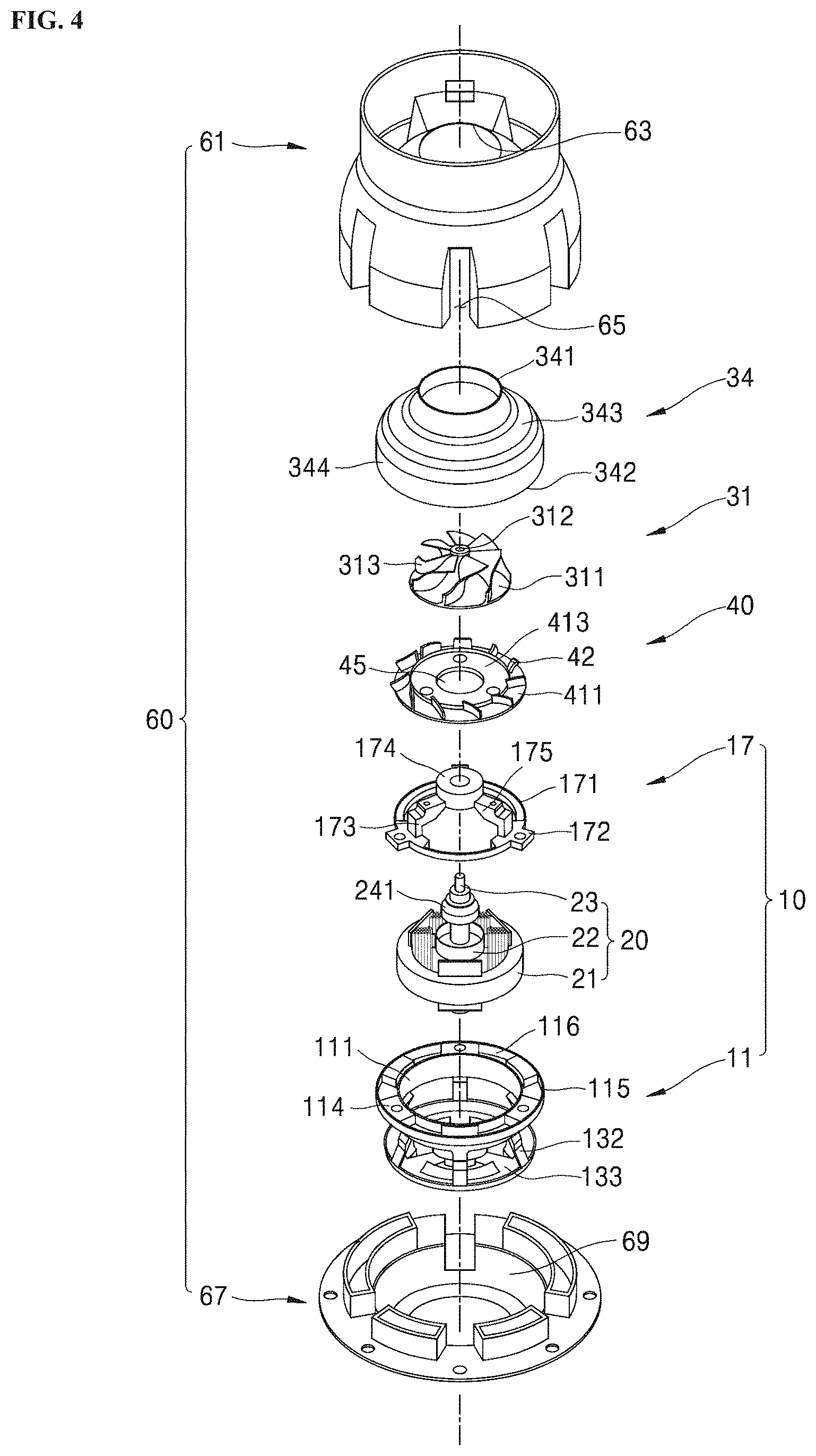 Patent US11773874 Figure 4 – Fan motor
