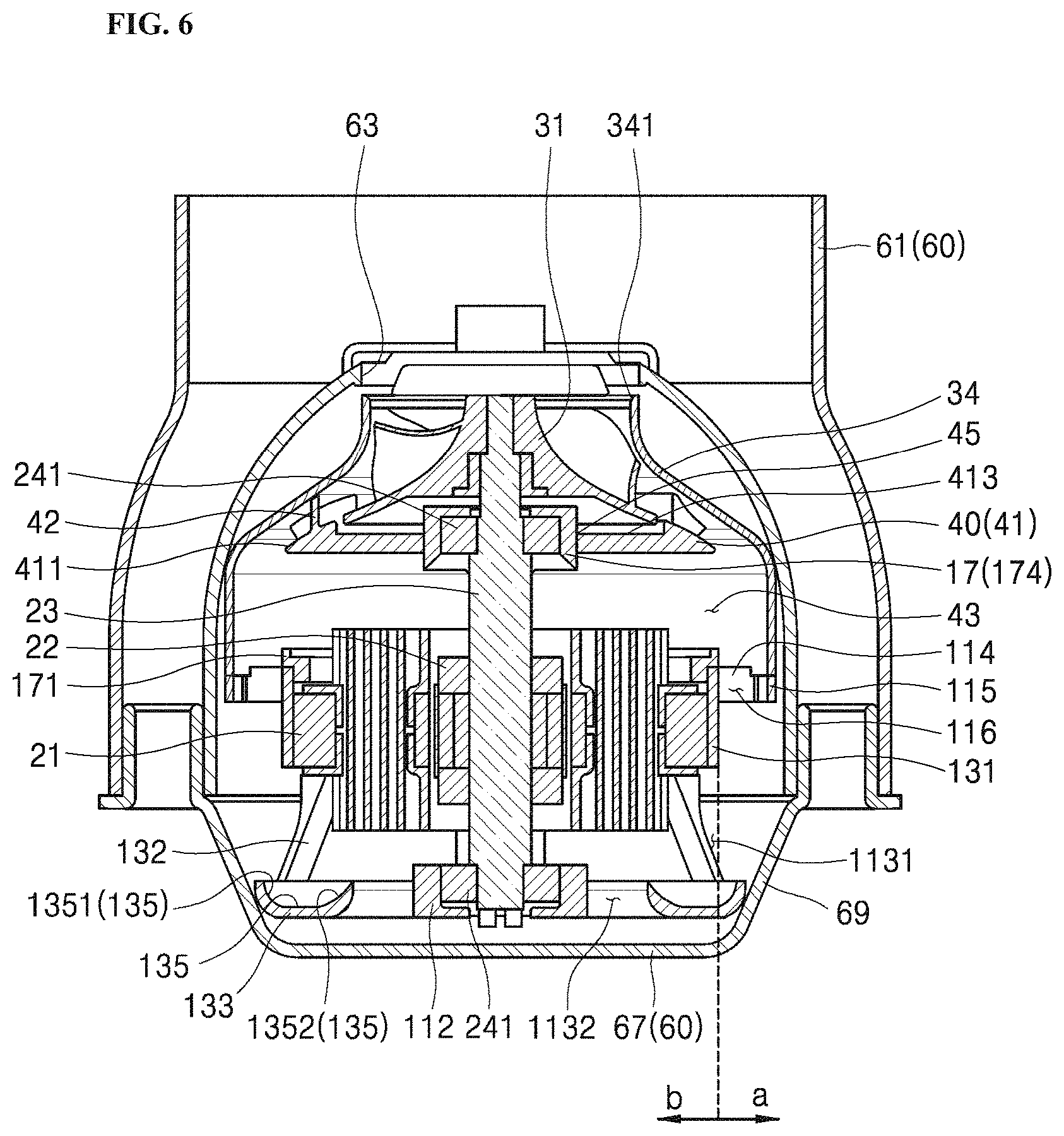 Patent US11773874 Figure 6 – Fan motor