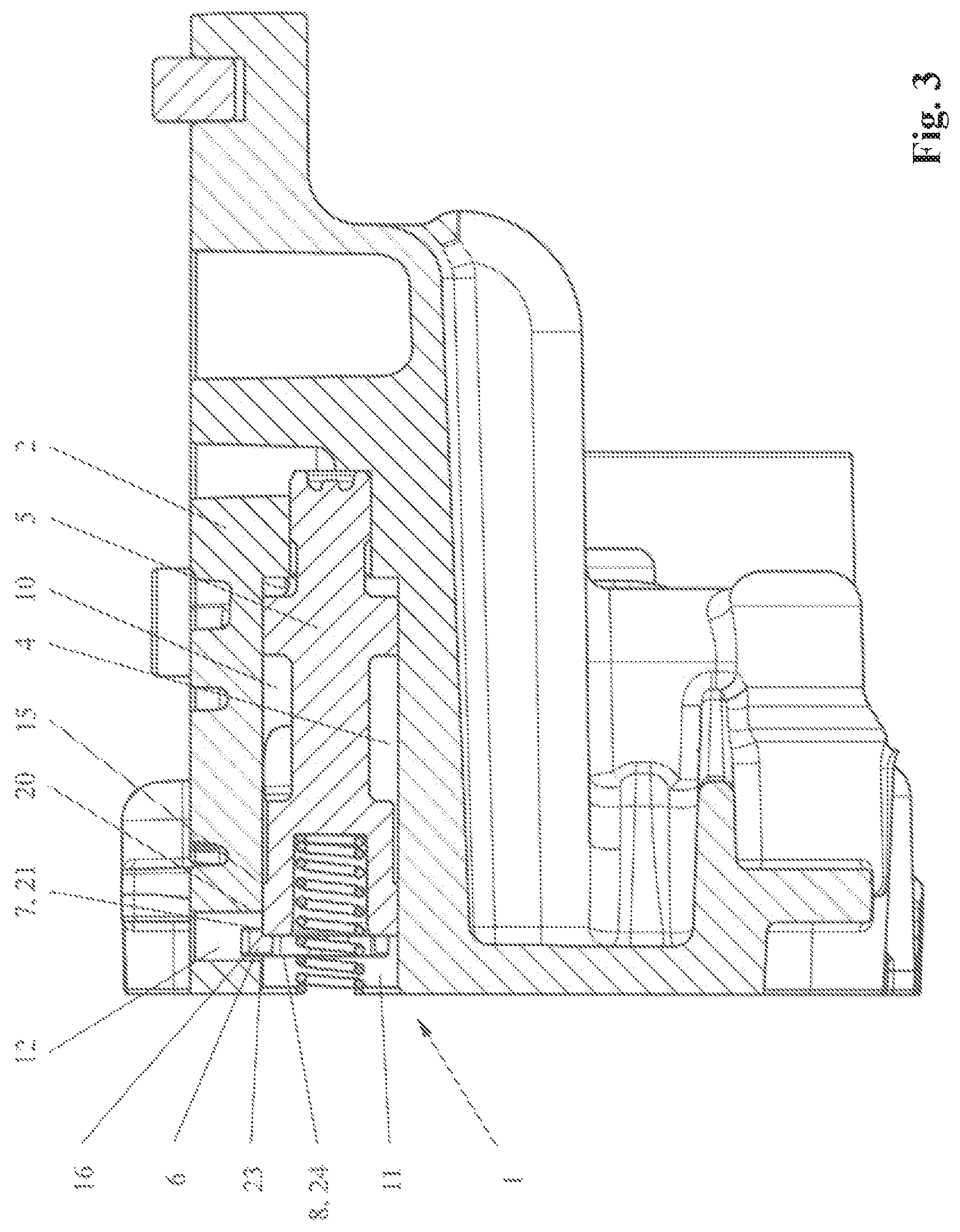 Patent US11773876 Figure 3 – Control valve with optimized cross-section