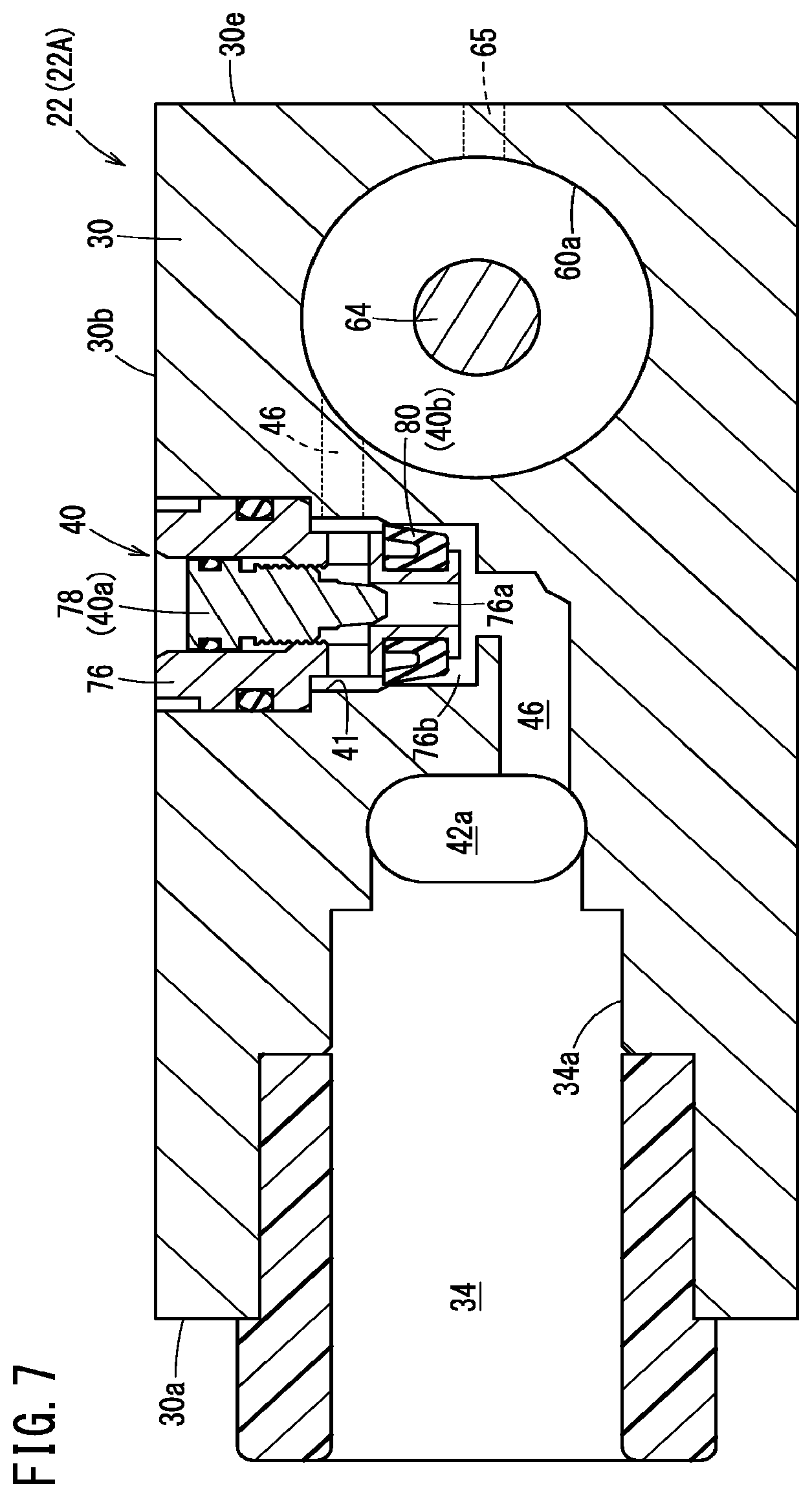 Patent US11773879 Figure 7 – Flow rate controller and drive device equipped with same