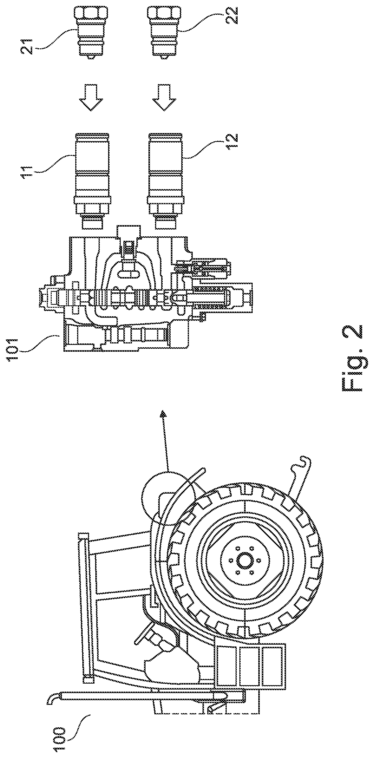 Patent US11773880 Figure 2 – Connector for hydrodynamic applications equipped with at least one detection sensor