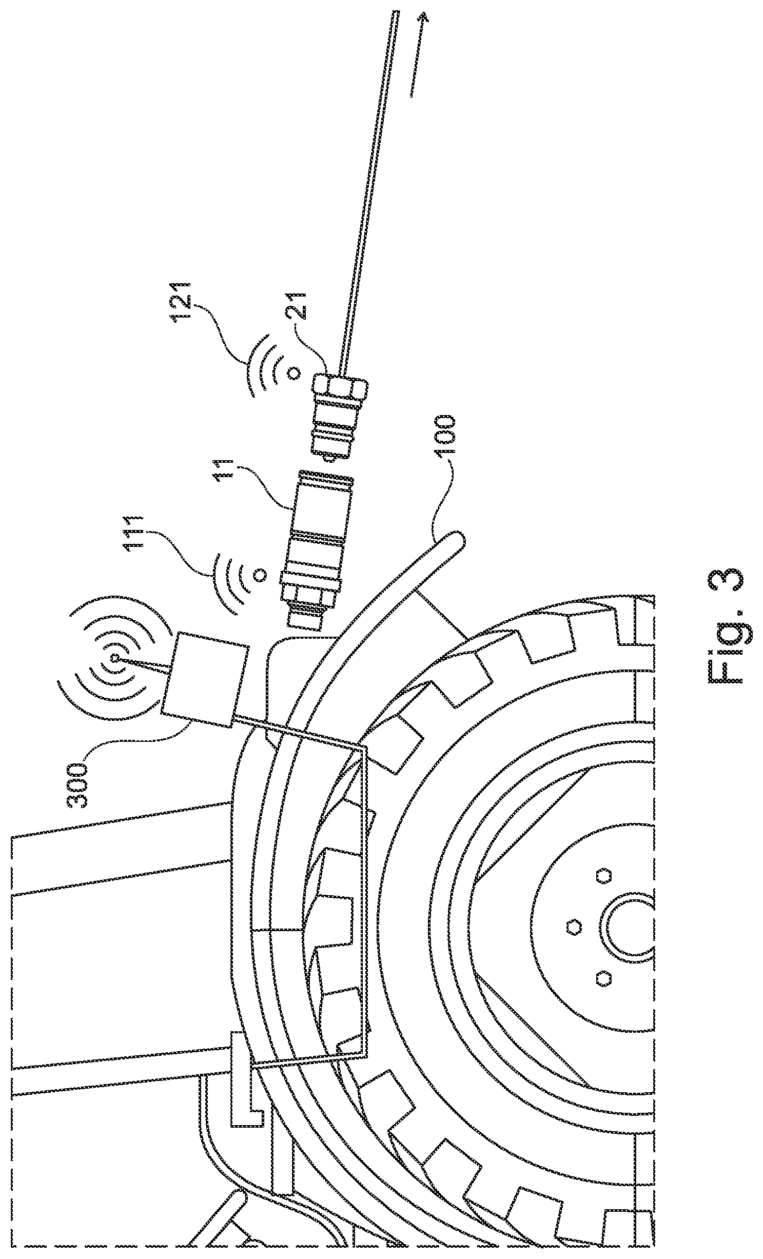 Patent US11773880 Figure 3 – Connector for hydrodynamic applications equipped with at least one detection sensor