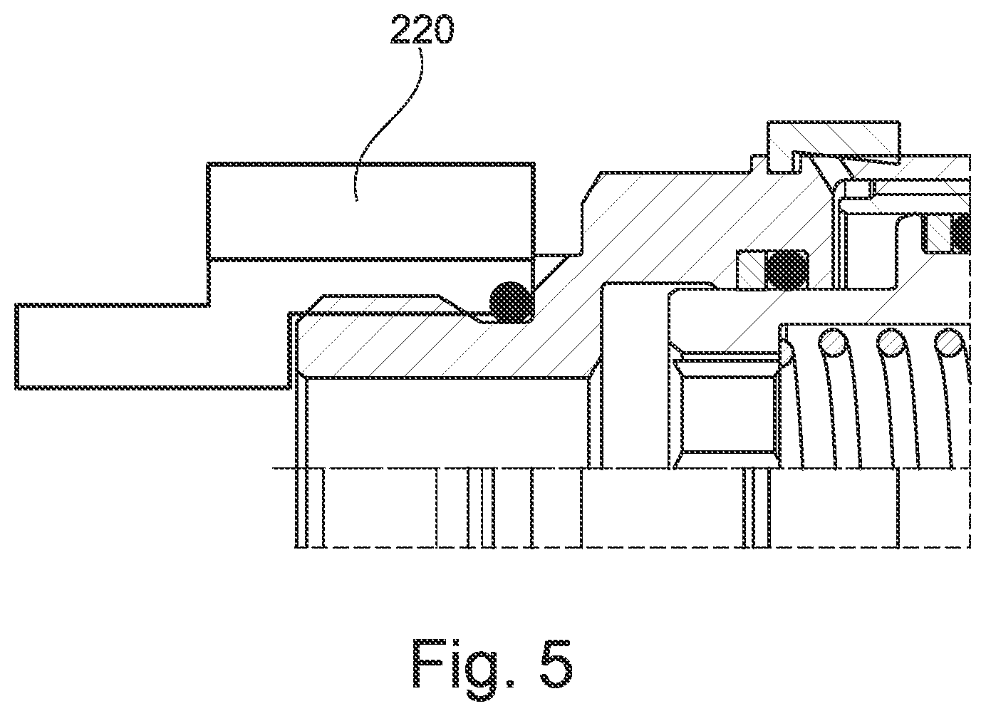 Patent US11773880 Figure 5 – Connector for hydrodynamic applications equipped with at least one detection sensor