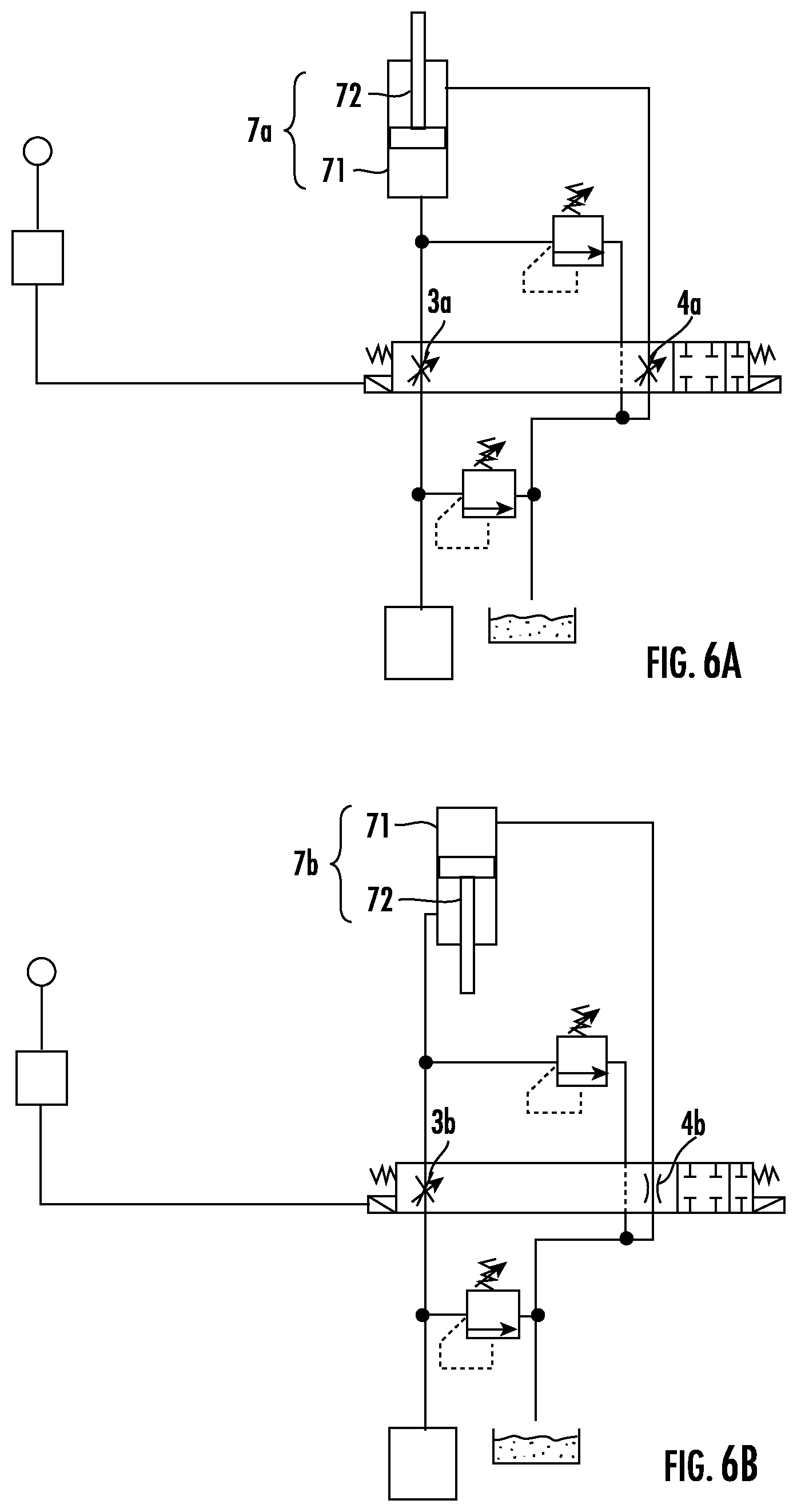 Patent US11773883 Figure 5 – Hydraulic circuit equipped with a system for controlling a hydraulic component