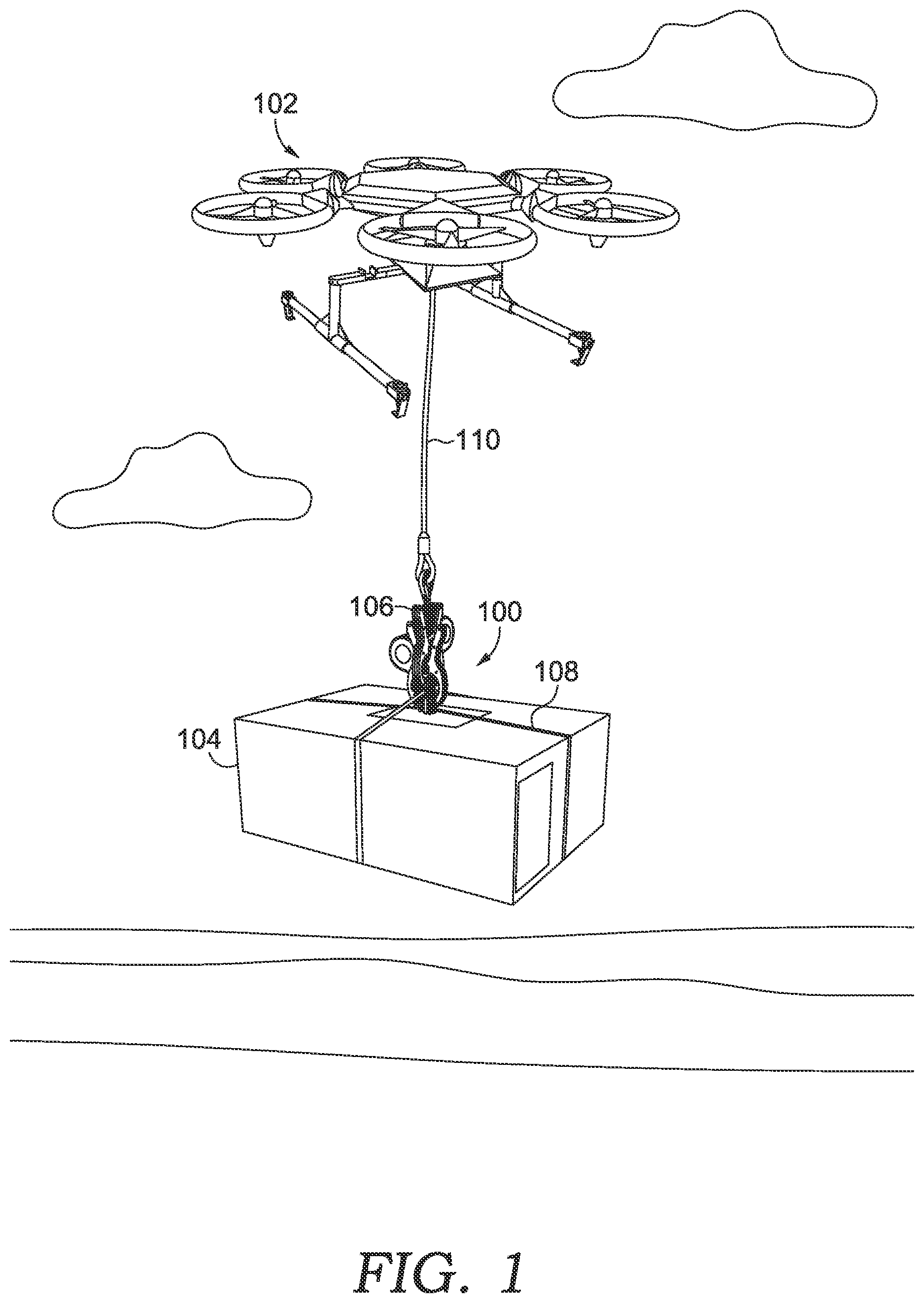 Patent US11773885 Figure 1 – Automatic release clamp