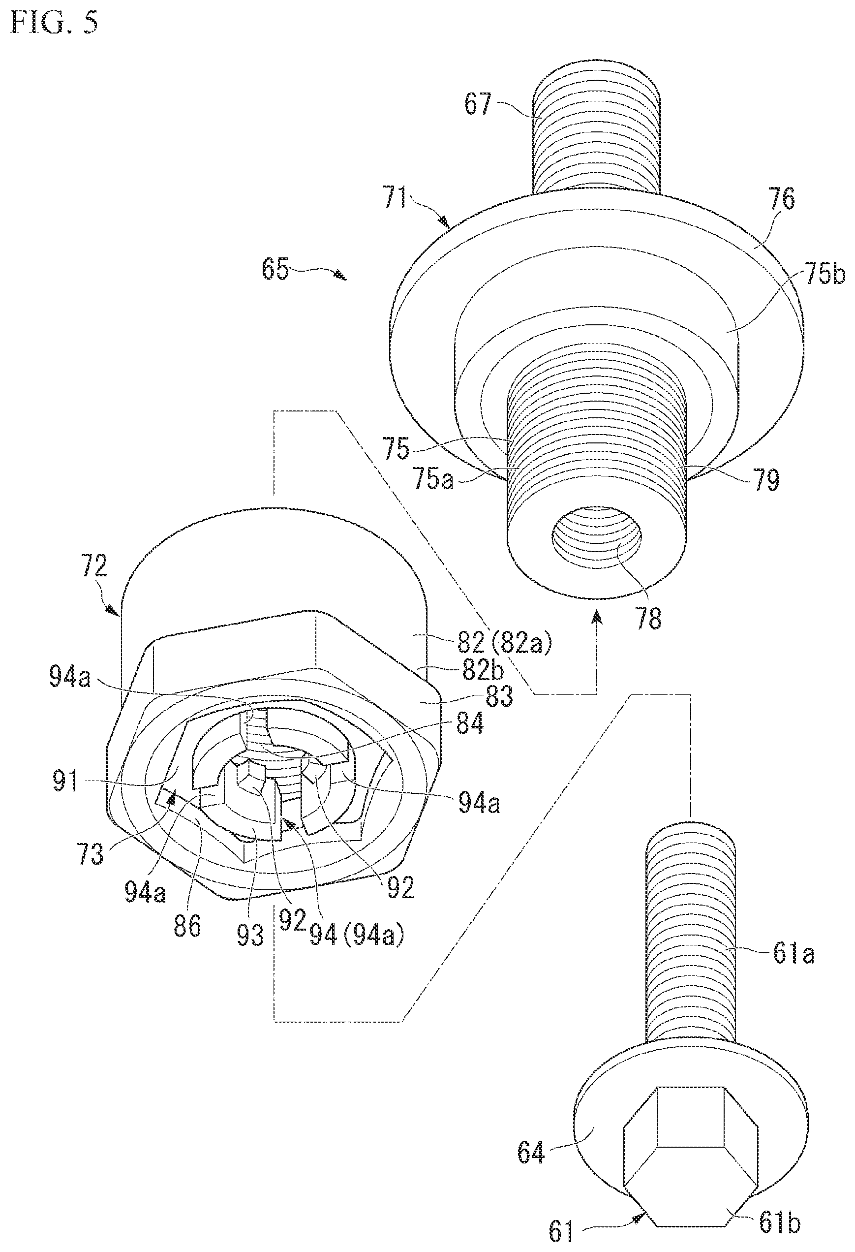 Patent US11773886 Figure 5 – Article fixing device