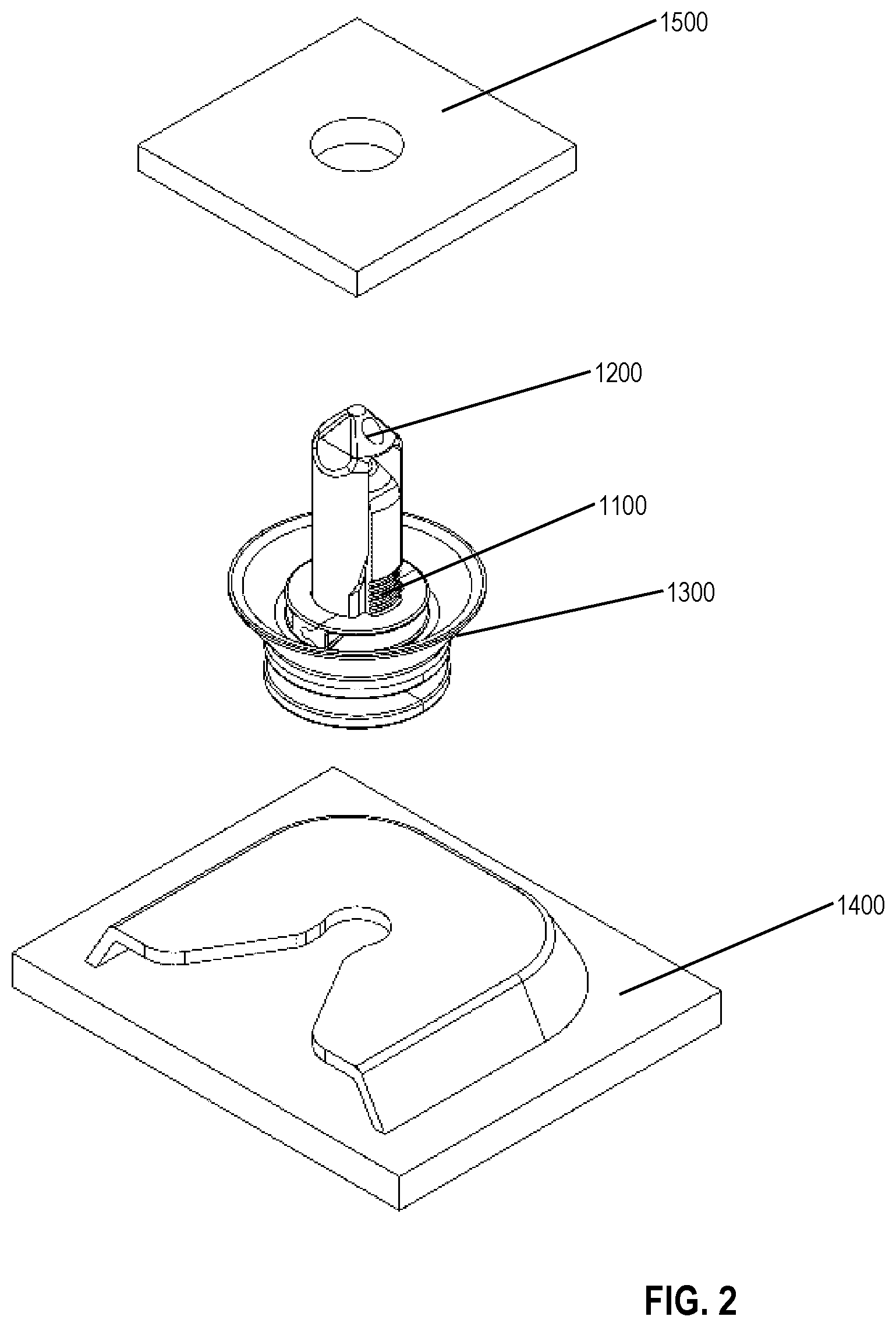 Patent US11773887 Figure 2 – Fastener clip assembly with expandable cap