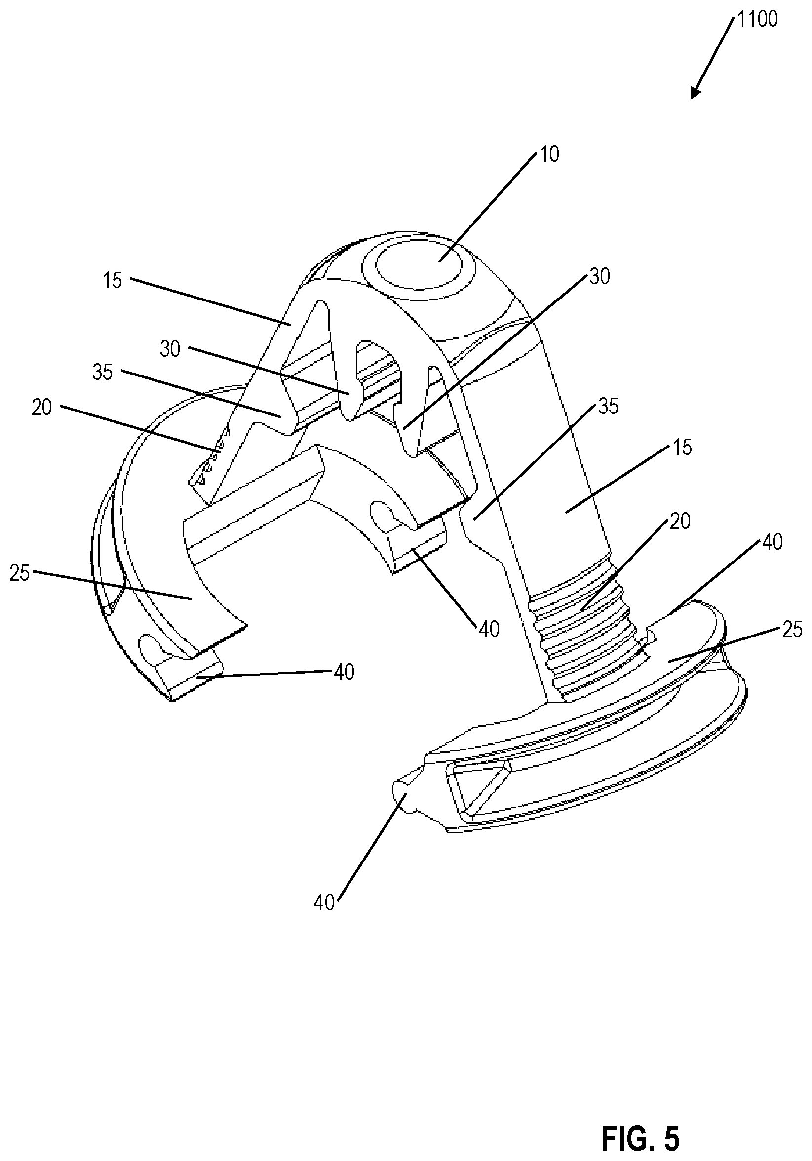 Patent US11773887 Figure 5 – Fastener clip assembly with expandable cap