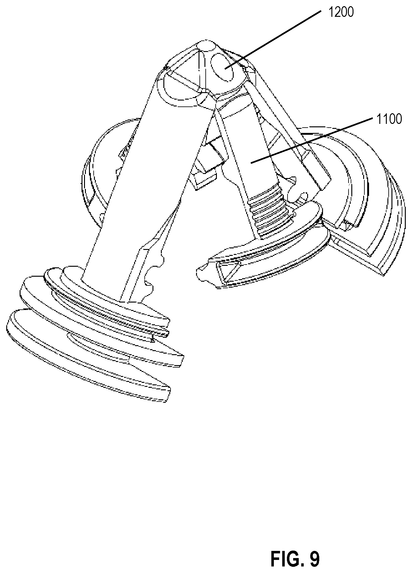 Patent US11773887 Figure 9 – Fastener clip assembly with expandable cap