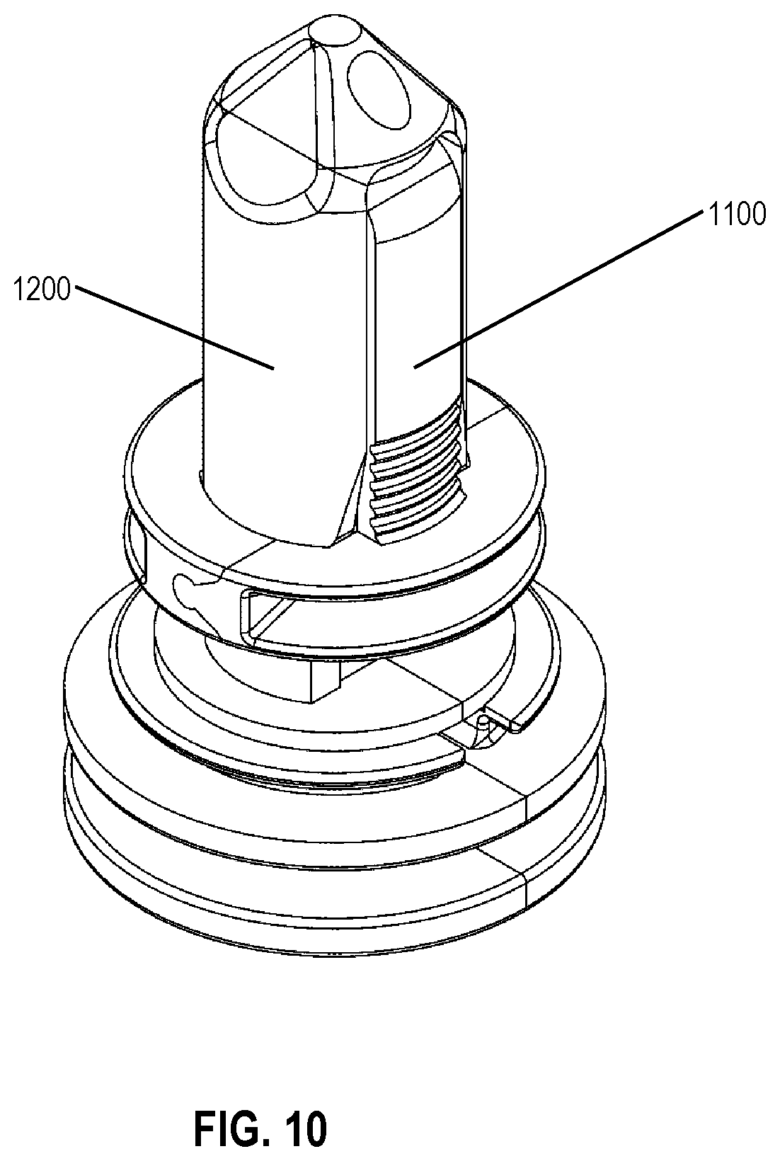 Patent US11773887 Figure 10 – Fastener clip assembly with expandable cap