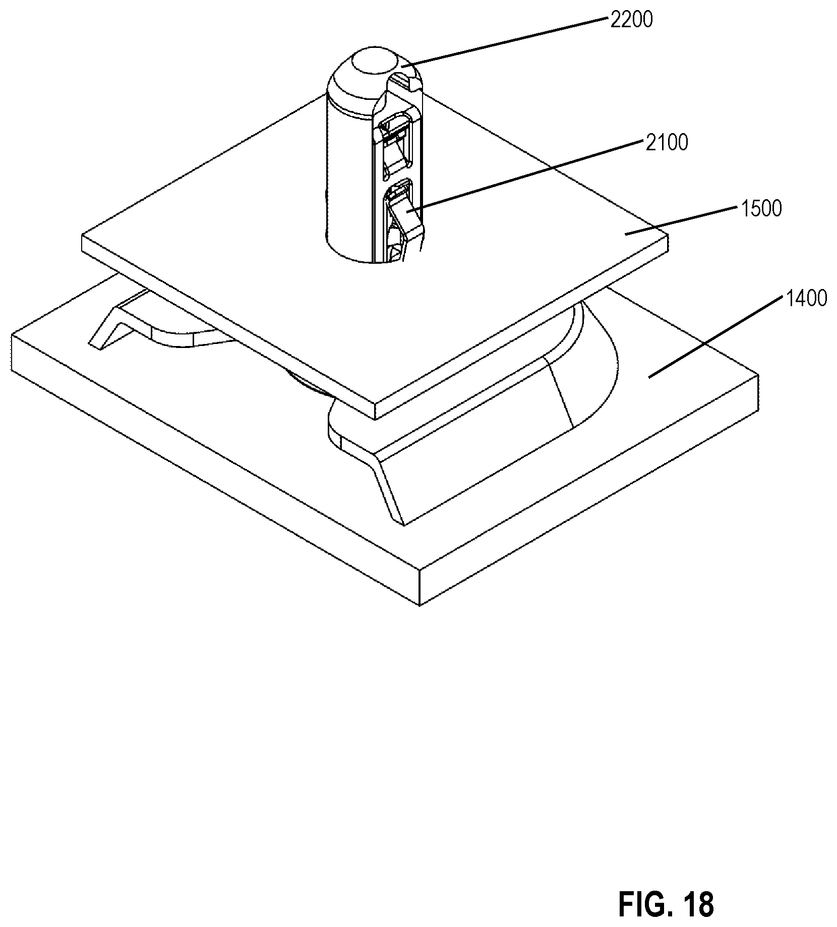 Patent US11773887 Figure 18 – Fastener clip assembly with expandable cap