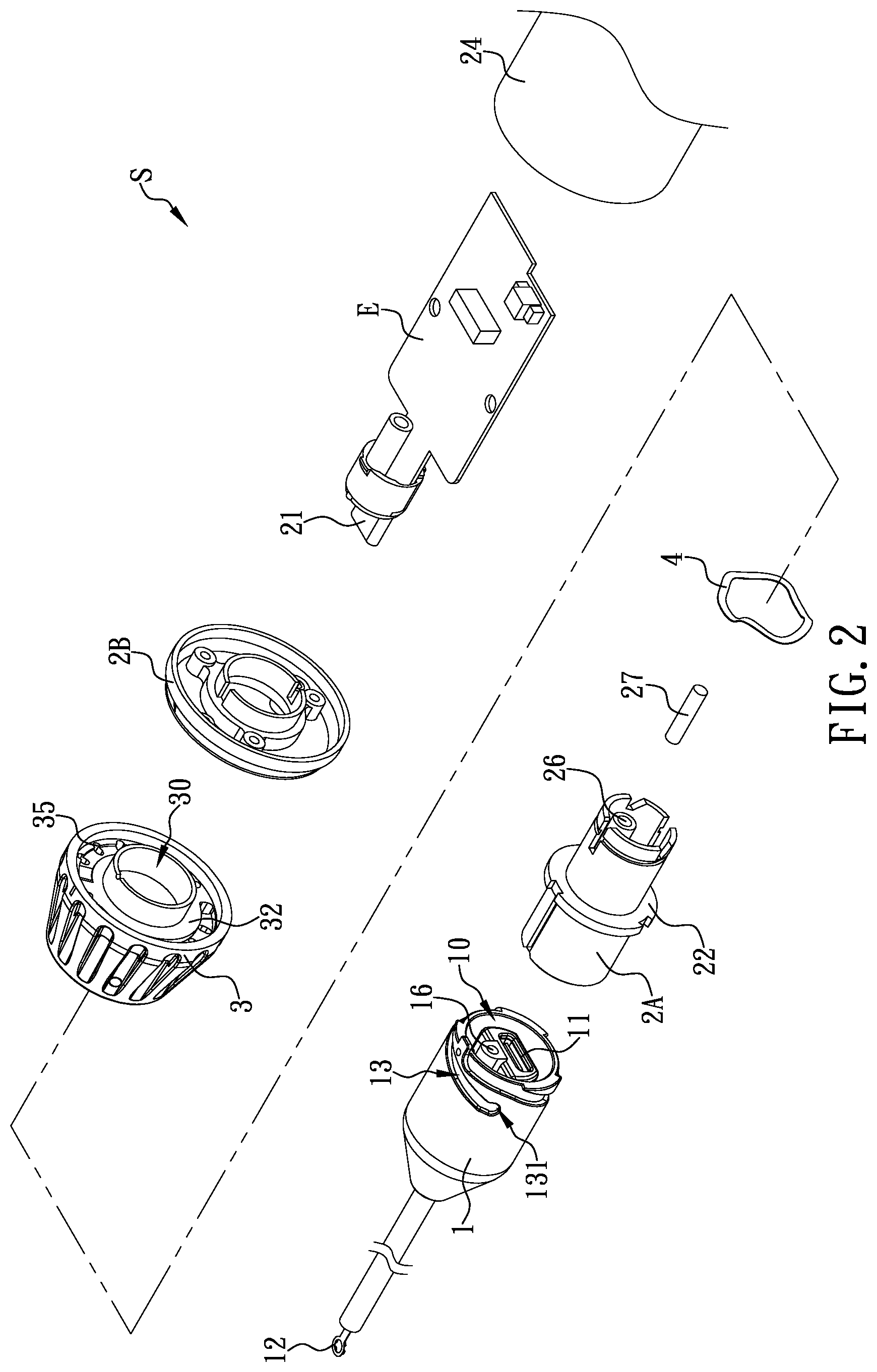 Patent US11773890 Figure 2 – Quick connector with compressive and rotational locking and unlocking mechanism