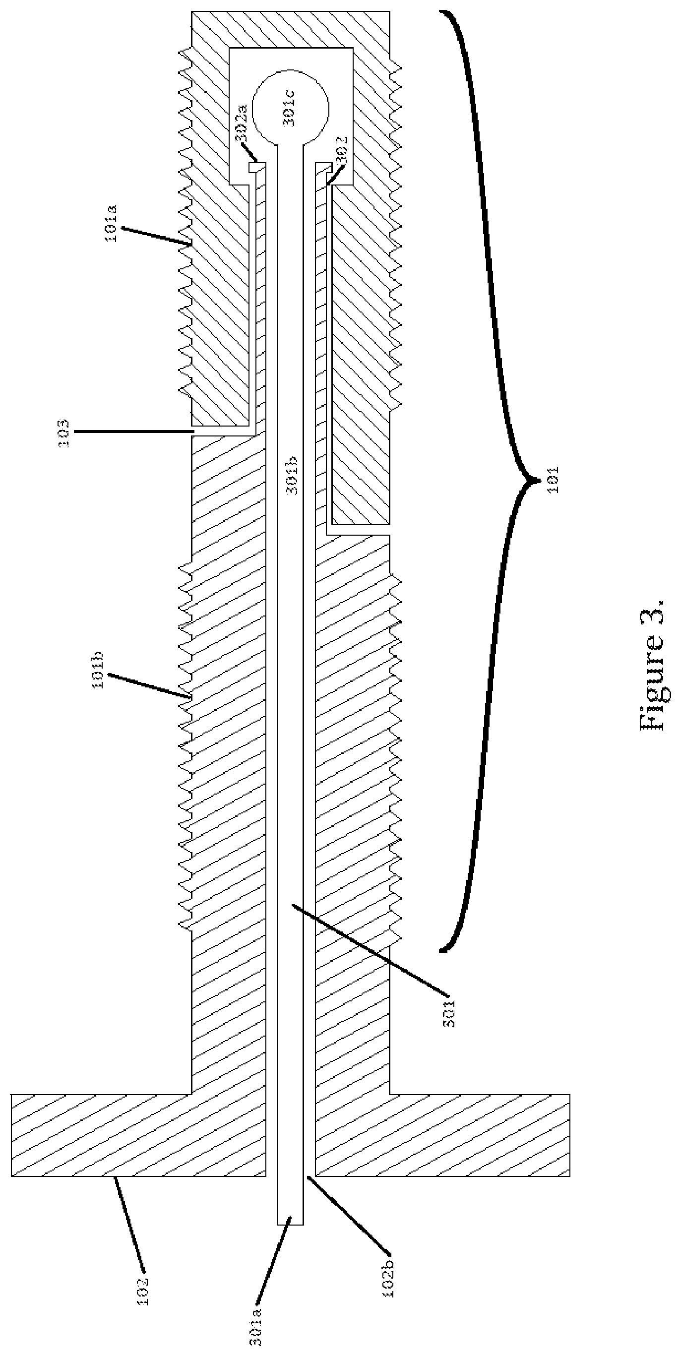 Patent US11773892 Figure 3 – Threaded fastener with improved resistance to backing out of a blind hole