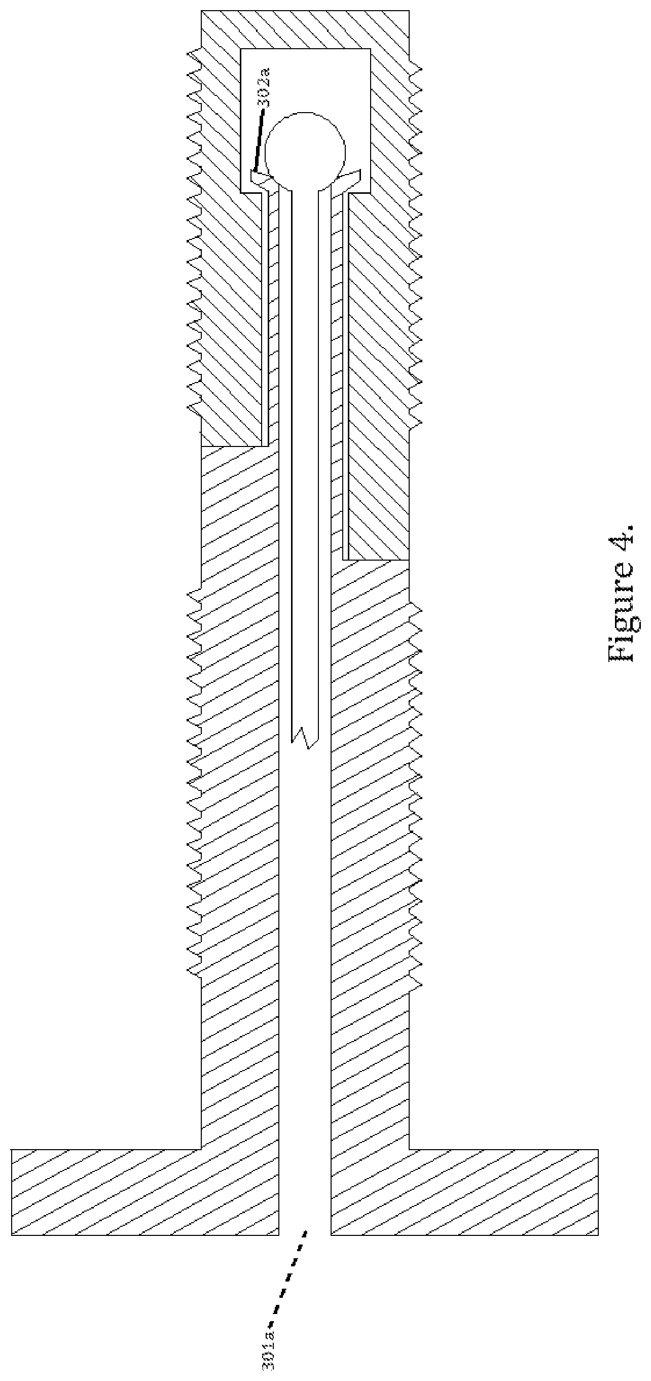 Patent US11773892 Figure 4 – Threaded fastener with improved resistance to backing out of a blind hole