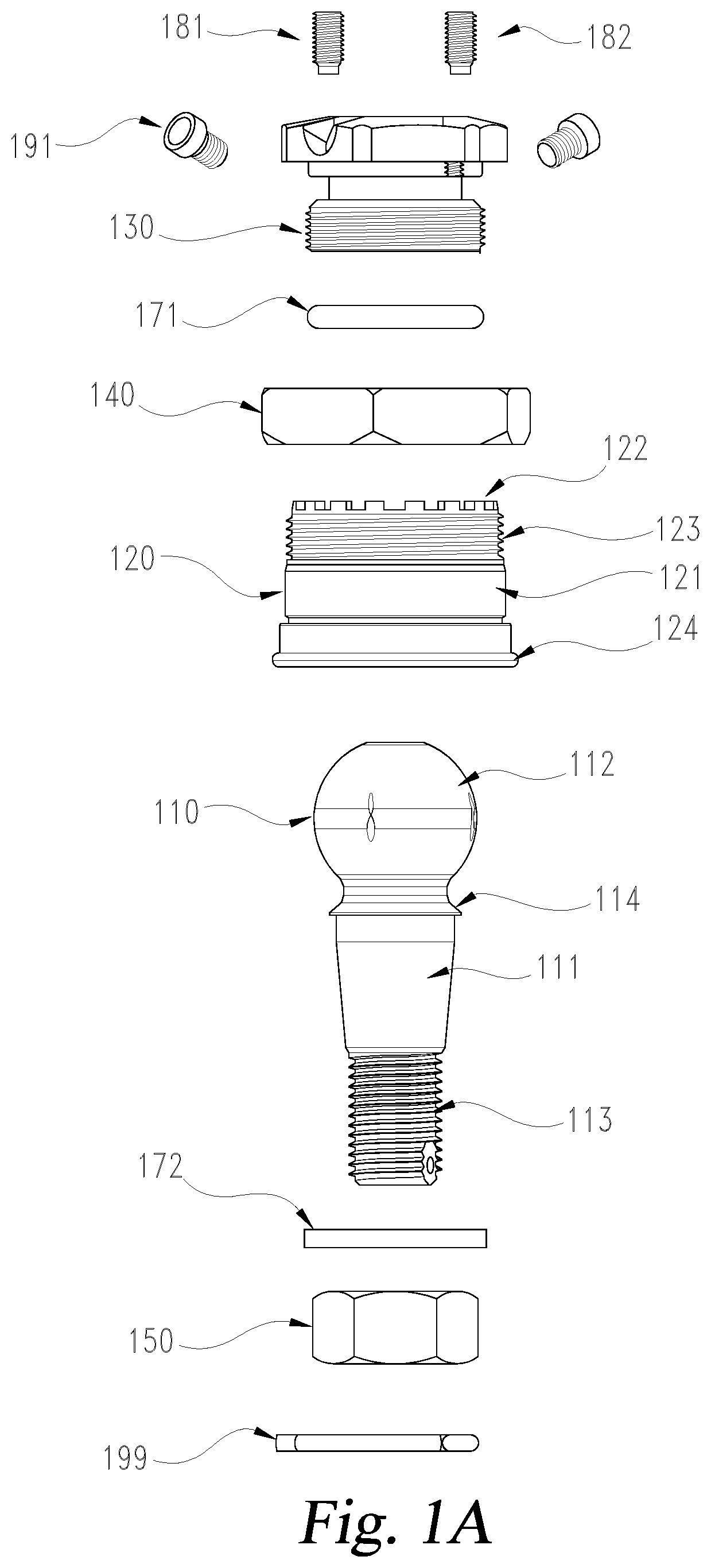 Patent US11773897 Figure 1 – Ball joint