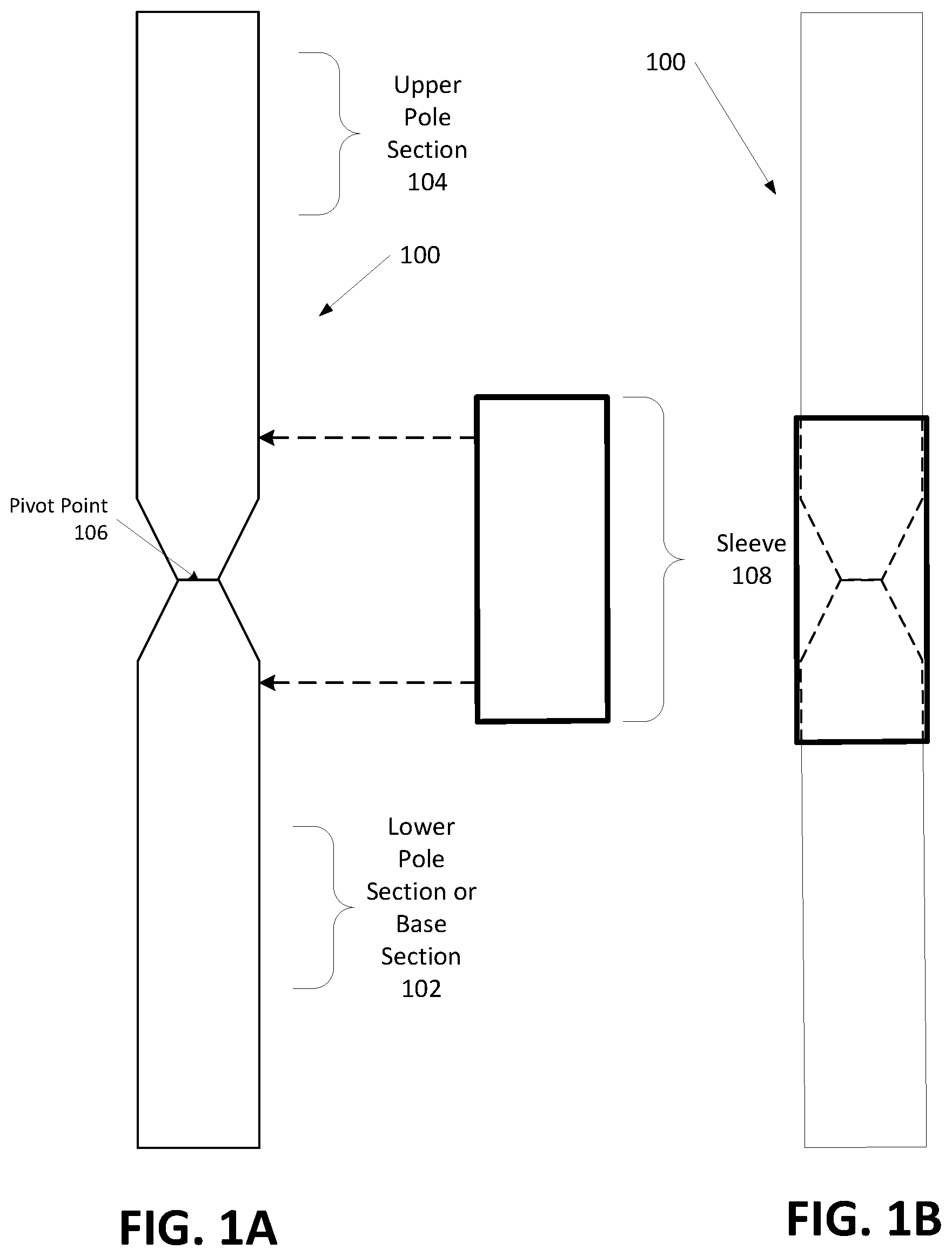 Patent US11773898 Figure 1 – Articulated utility pole