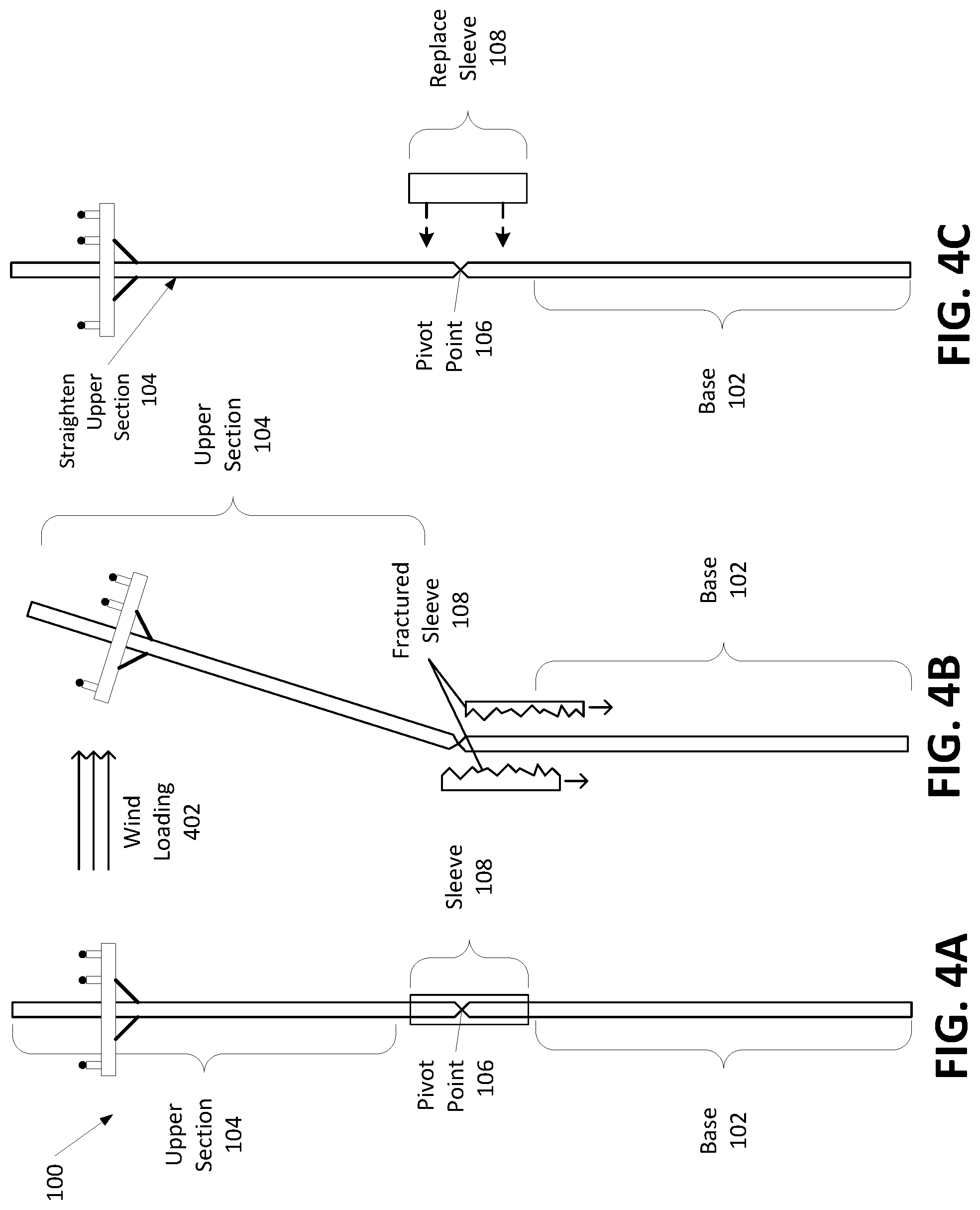 Patent US11773898 Figure 5 – Articulated utility pole