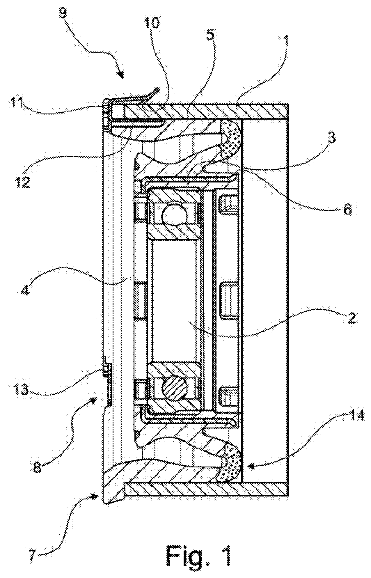Patent US11773900 Figure 1 – Bearing arrangement