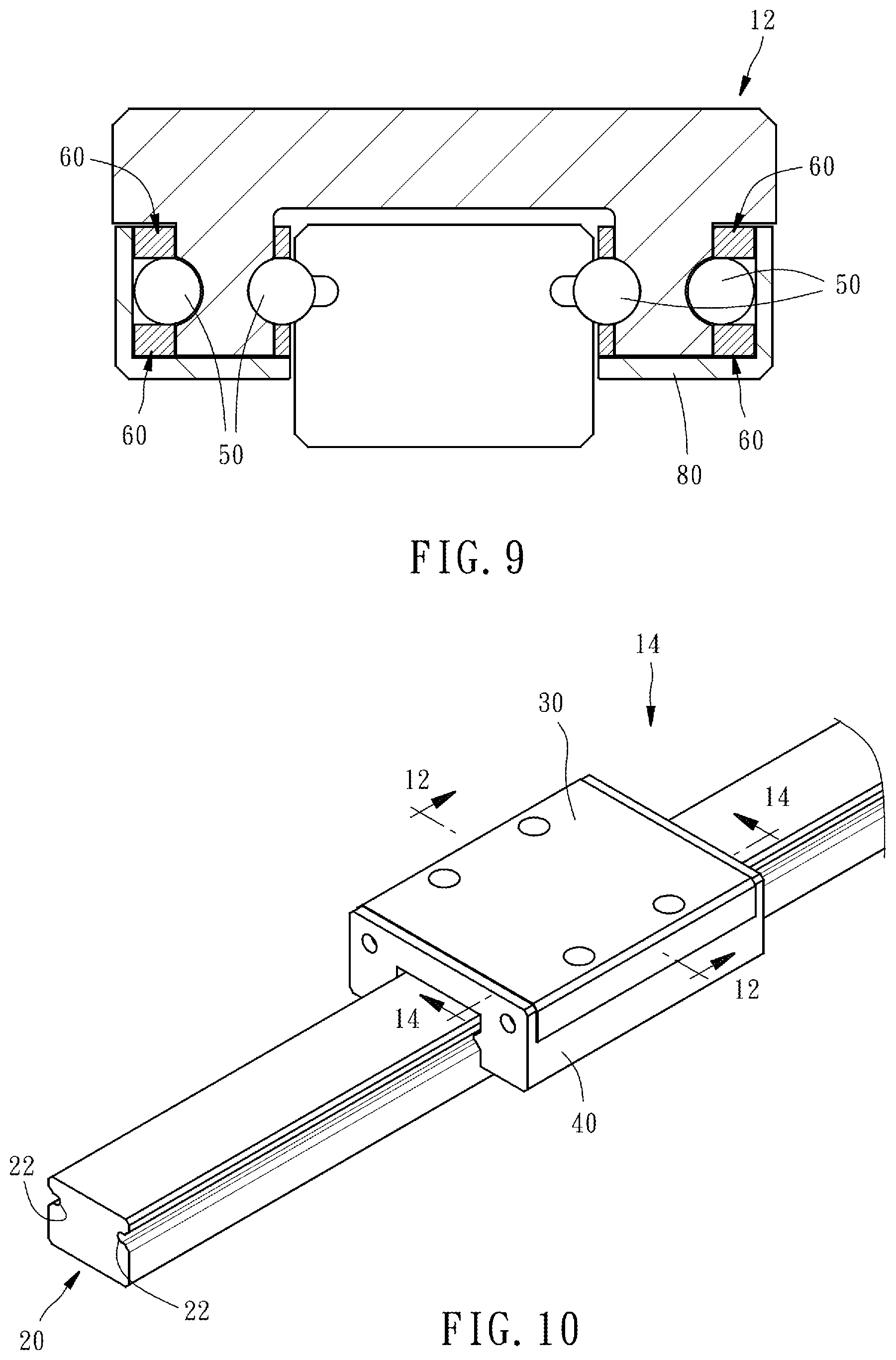 Patent US11773903 Figure 7 – Linear guideway with lubricating structure