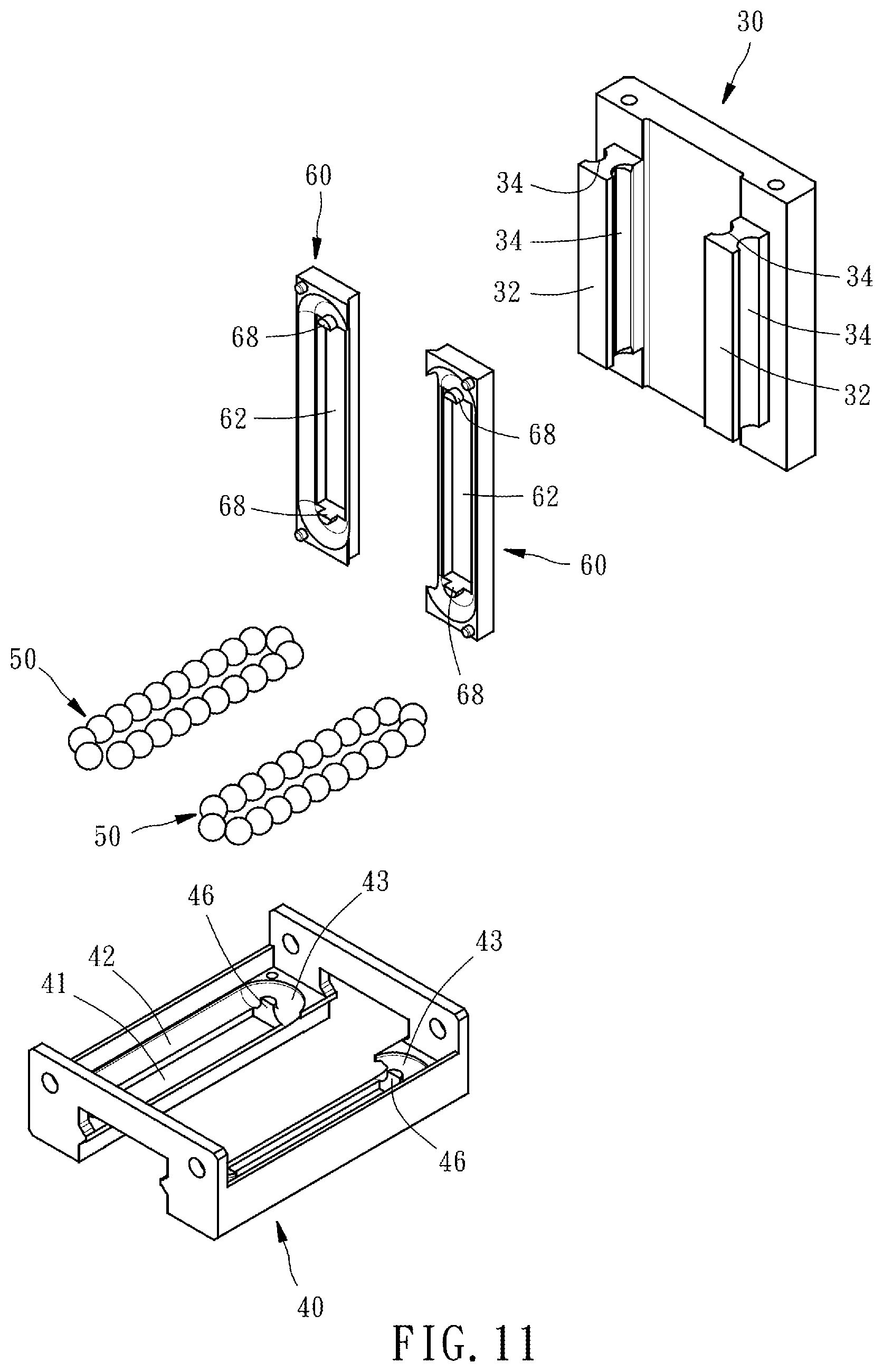 Patent US11773903 Figure 8 – Linear guideway with lubricating structure