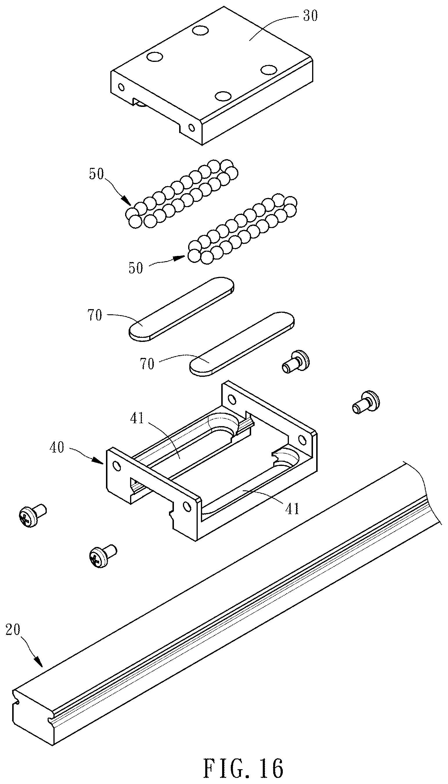 Patent US11773903 Figure 12 – Linear guideway with lubricating structure