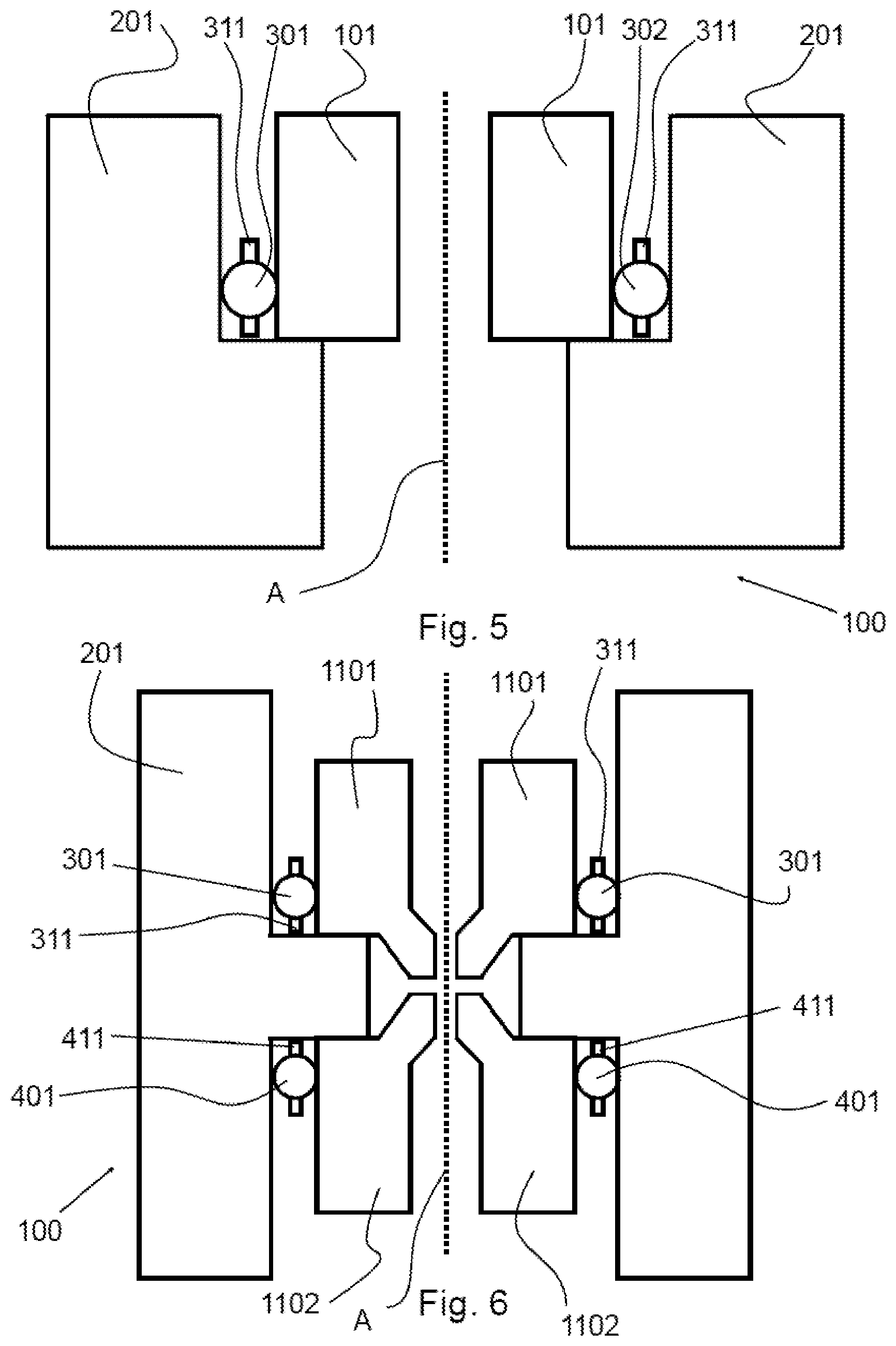 Patent US11773905 Figure 5 – Axial alignment assembly, and charged particle microscope comprising such an alignment assembly