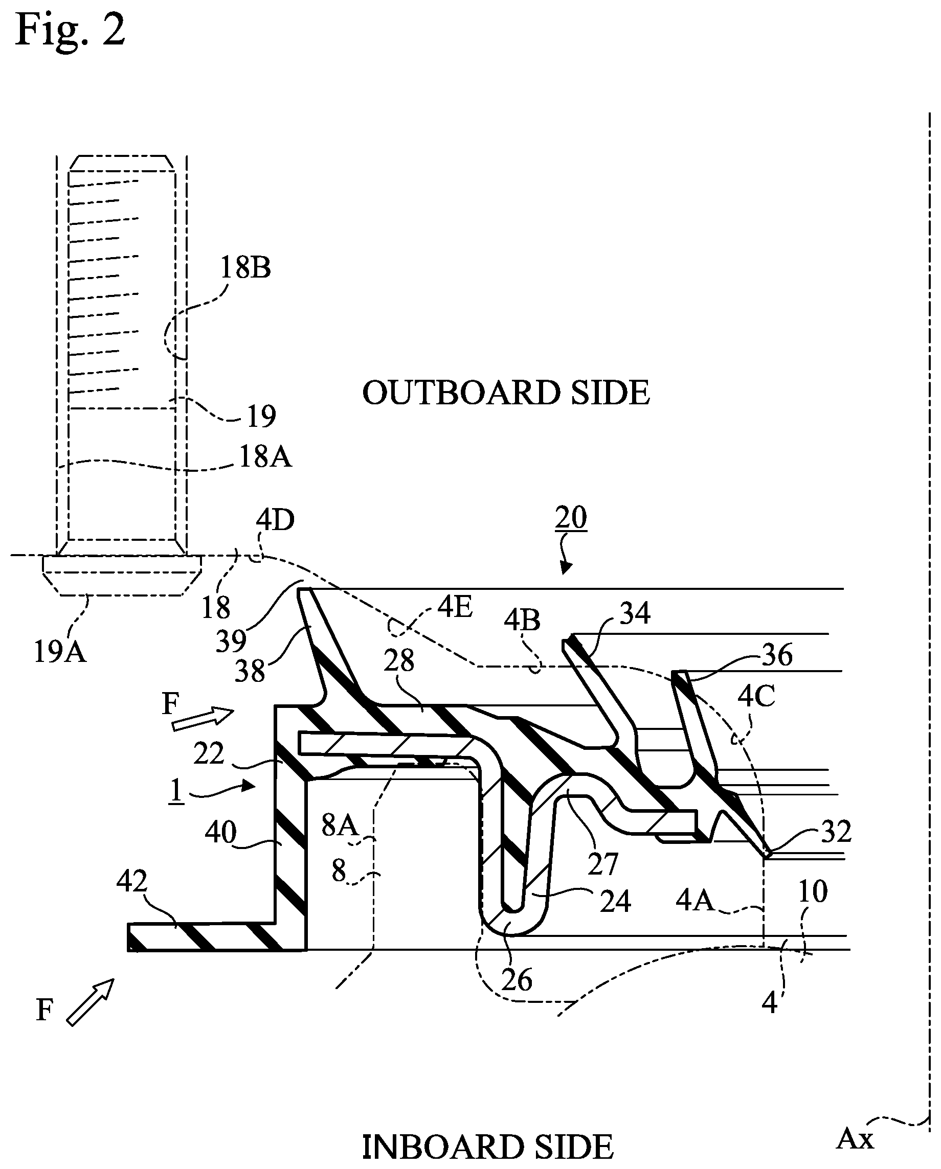 Patent US11773906 Figure 2 – Sealing device and sealing structure