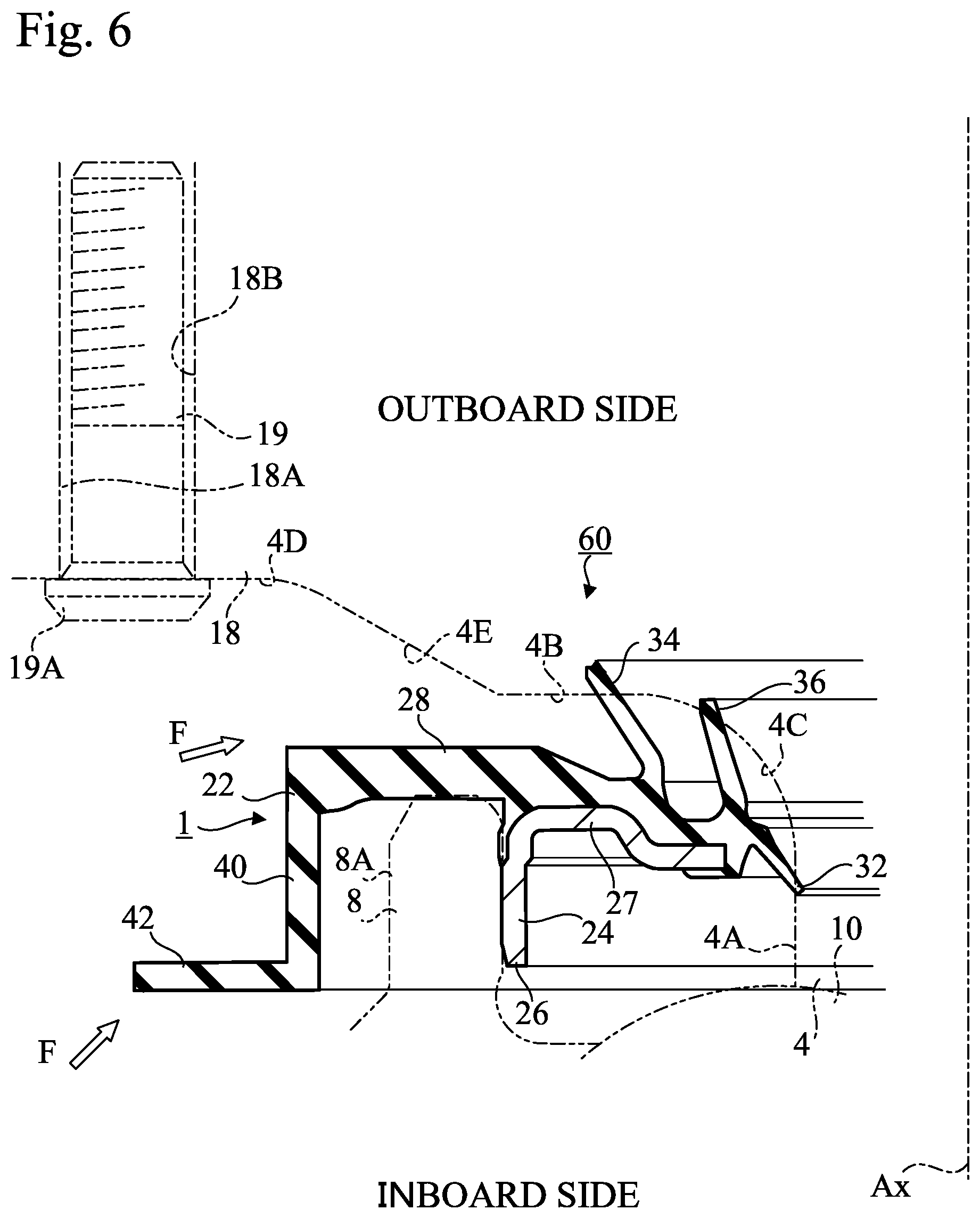 Patent US11773906 Figure 6 – Sealing device and sealing structure
