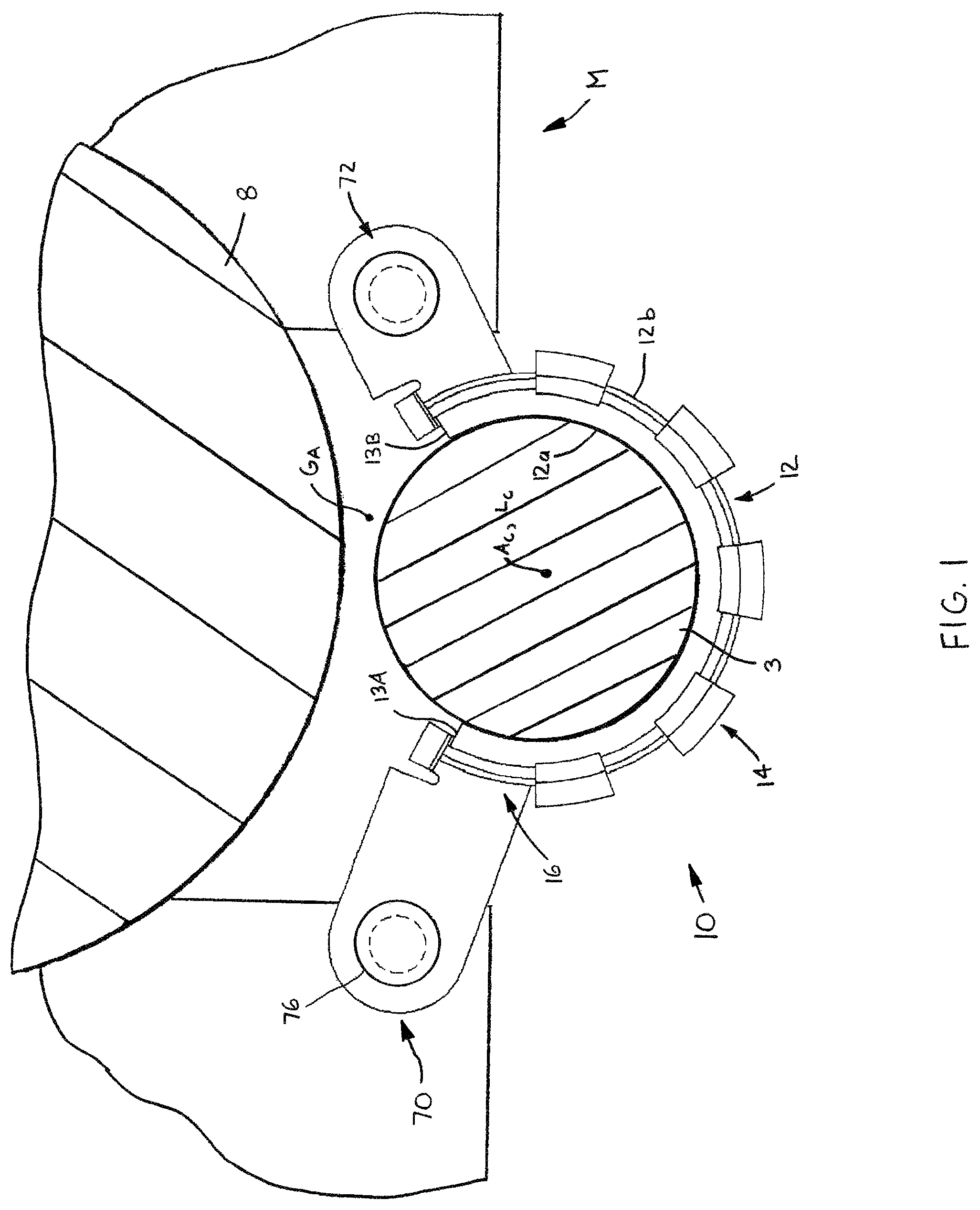 Patent US11773908 Figure 1 – Arcuate electrically conductive assembly for bearings