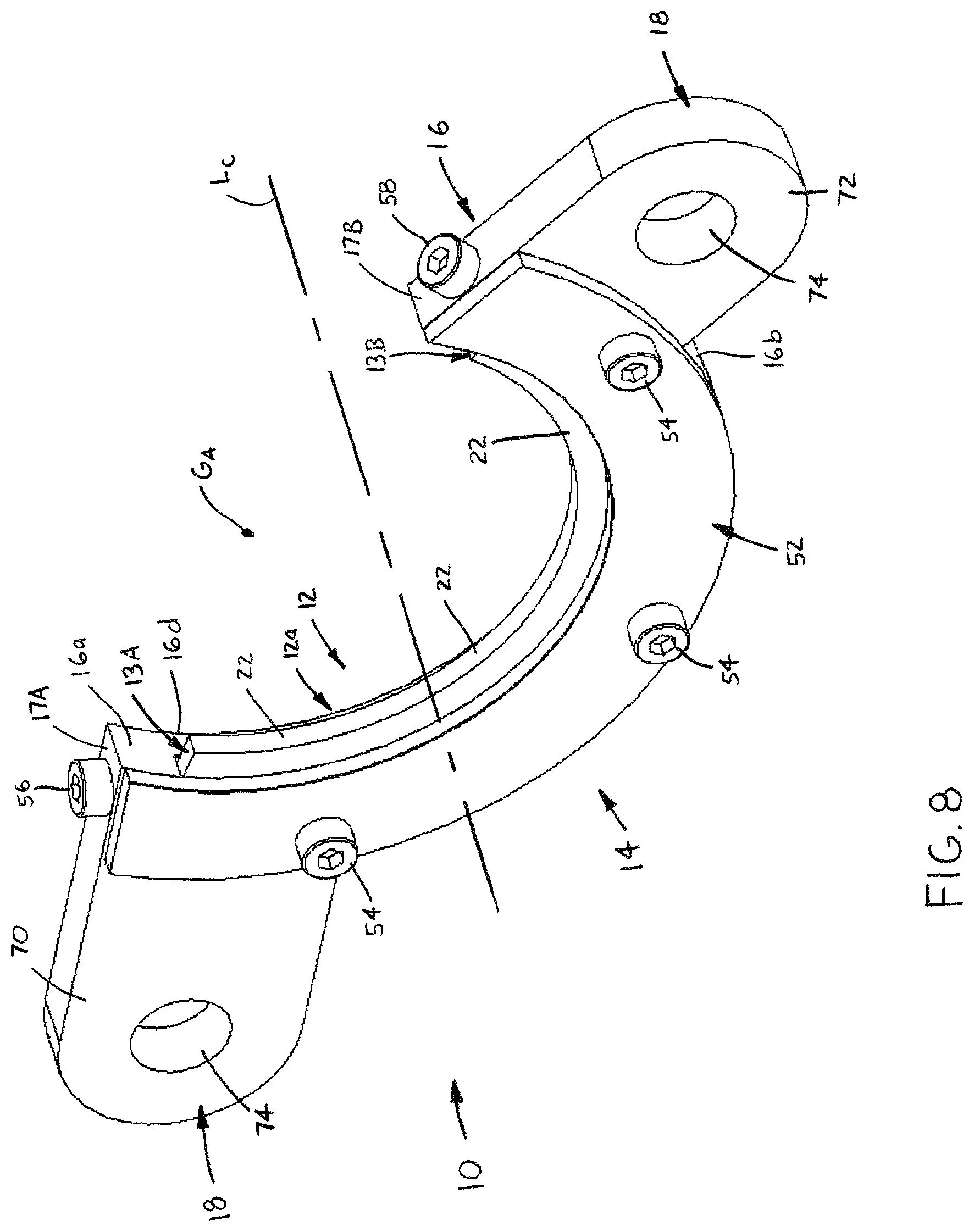 Patent US11773908 Figure 8 – Arcuate electrically conductive assembly for bearings