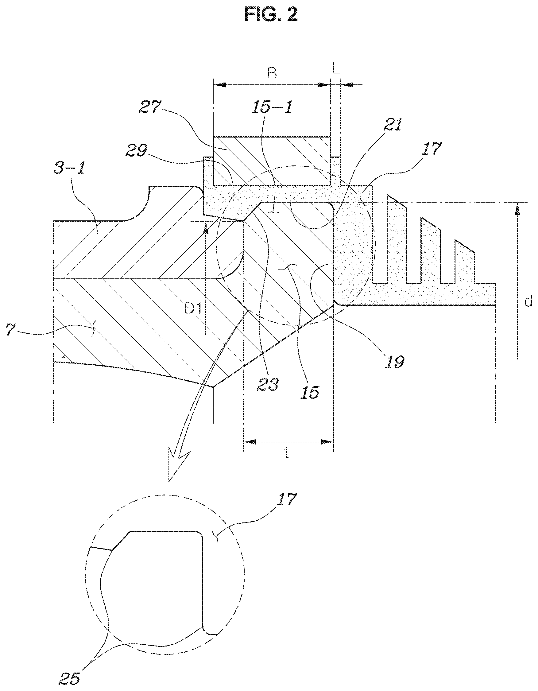Patent US11773912 Figure 2 – Constant velocity joint for vehicle