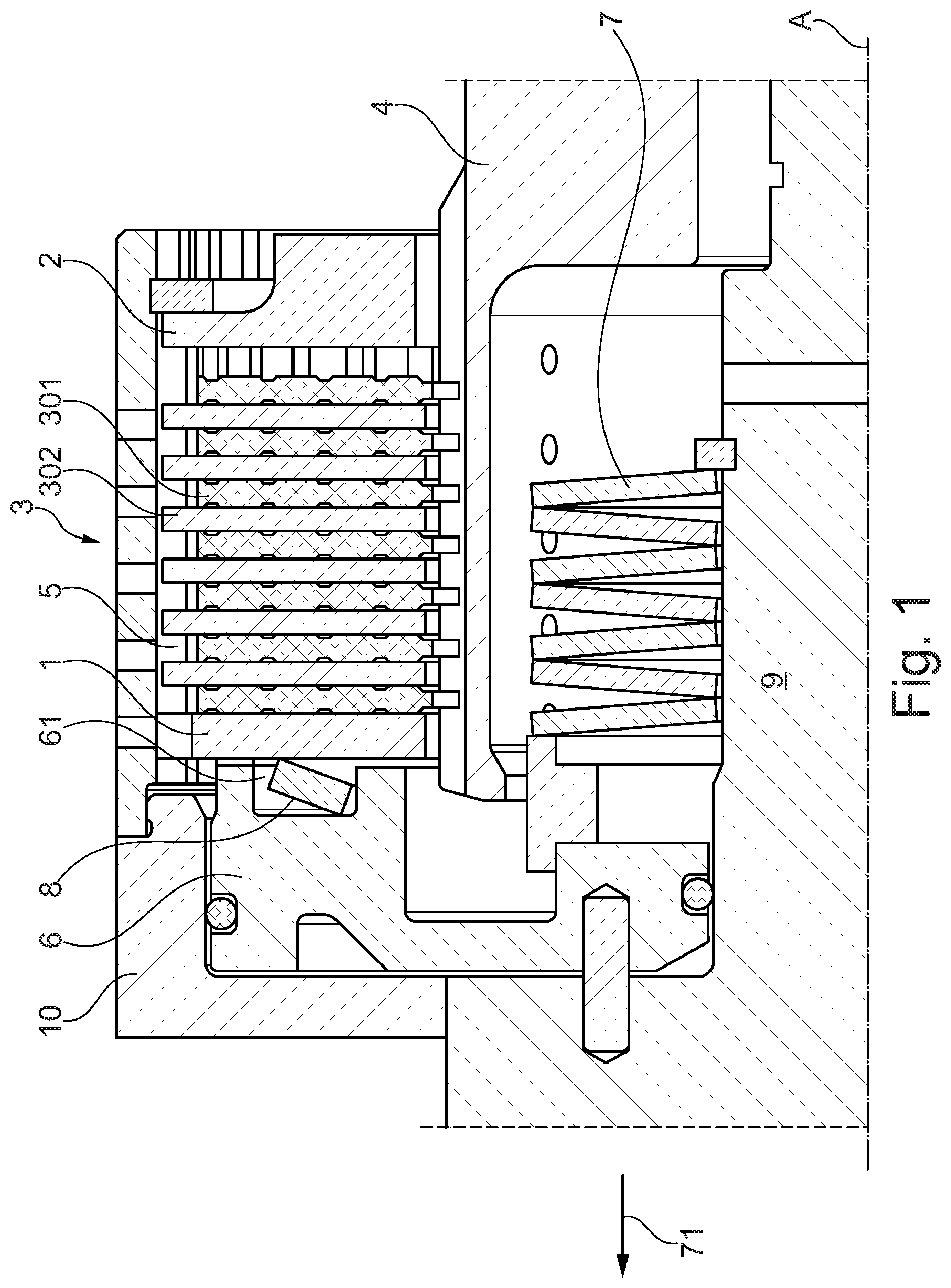 Patent US11773914 Figure 1 – Clutch assembly