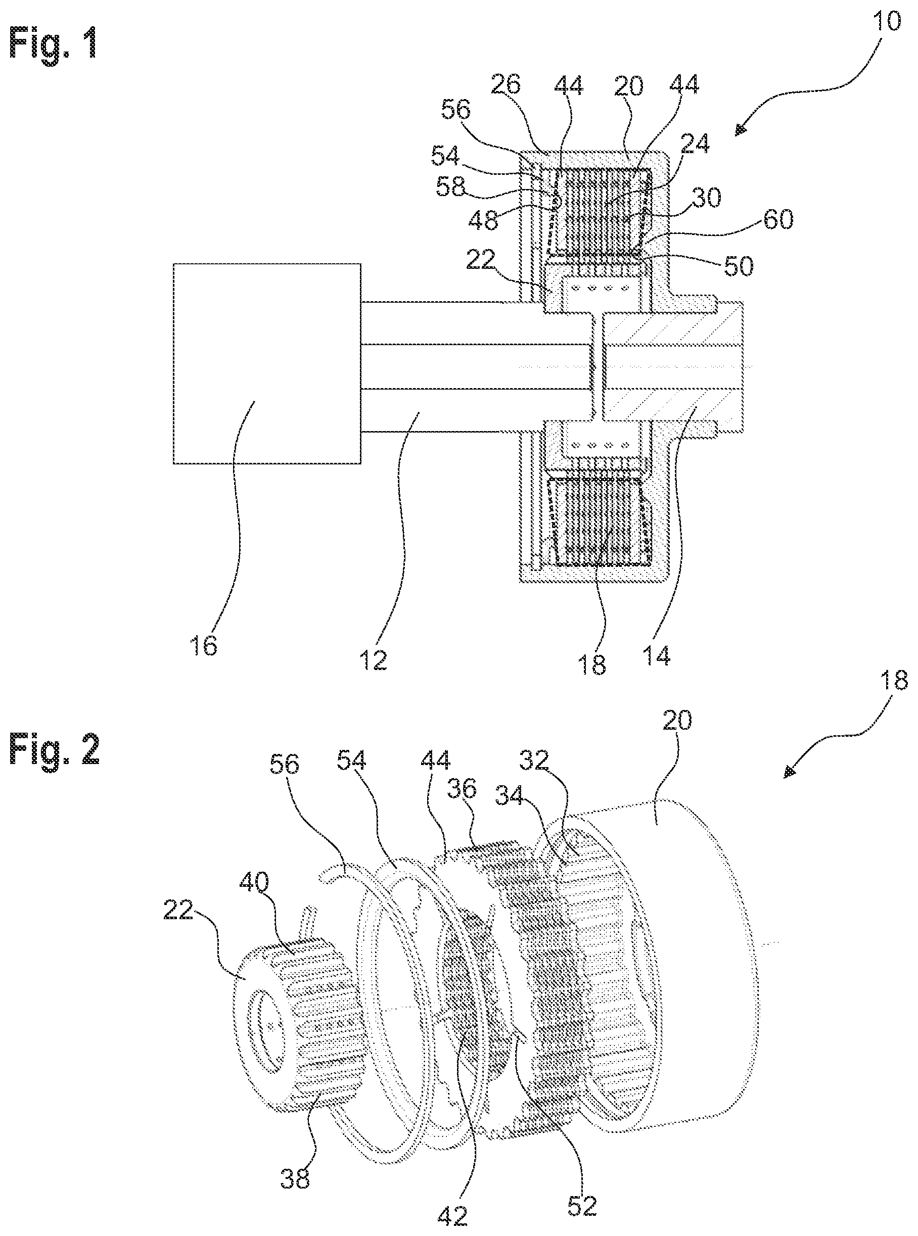 Patent US11773917 Figure 1 – Multi-plate clutch