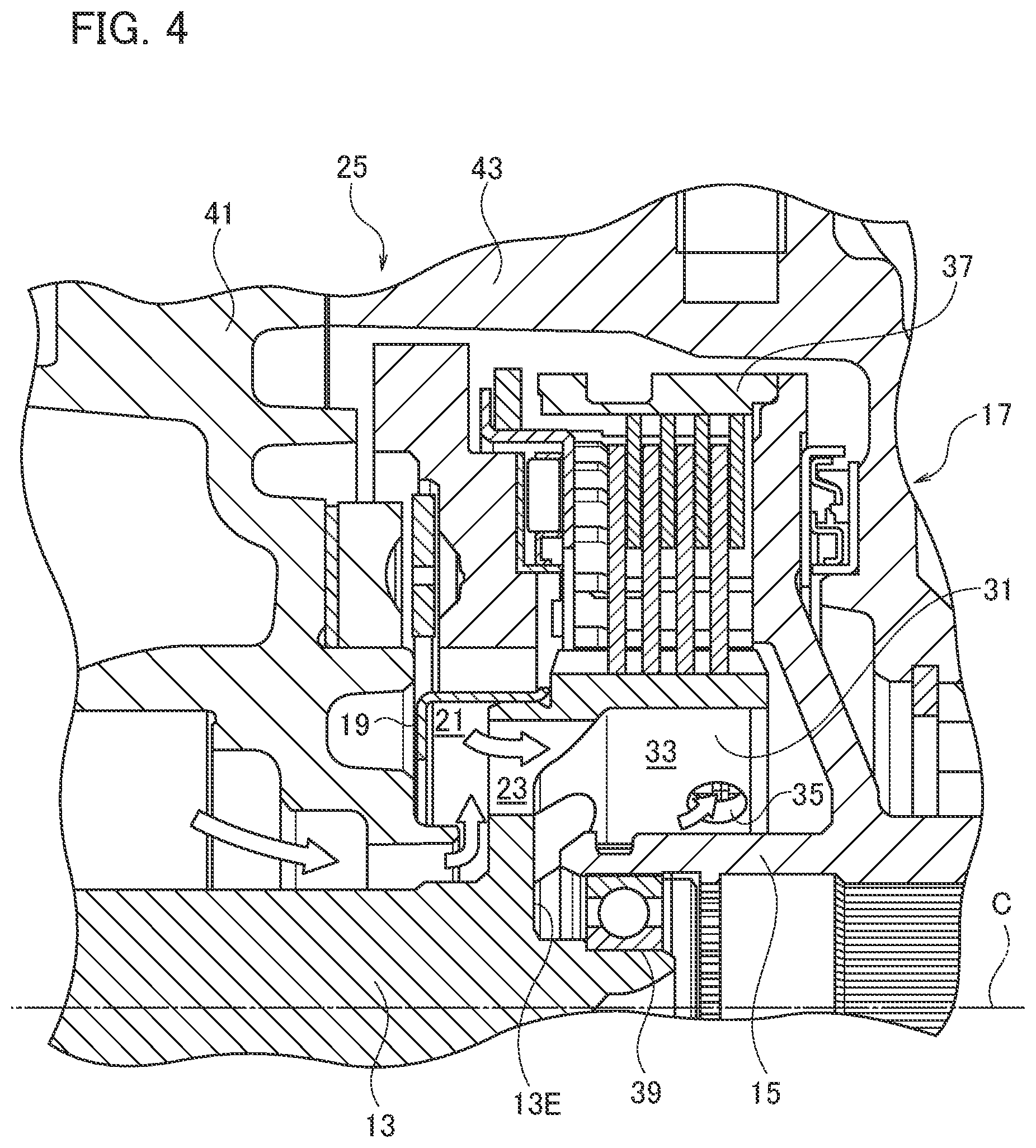 Patent US11773919 Figure 4 – Disconnectable coupling with lubrication control