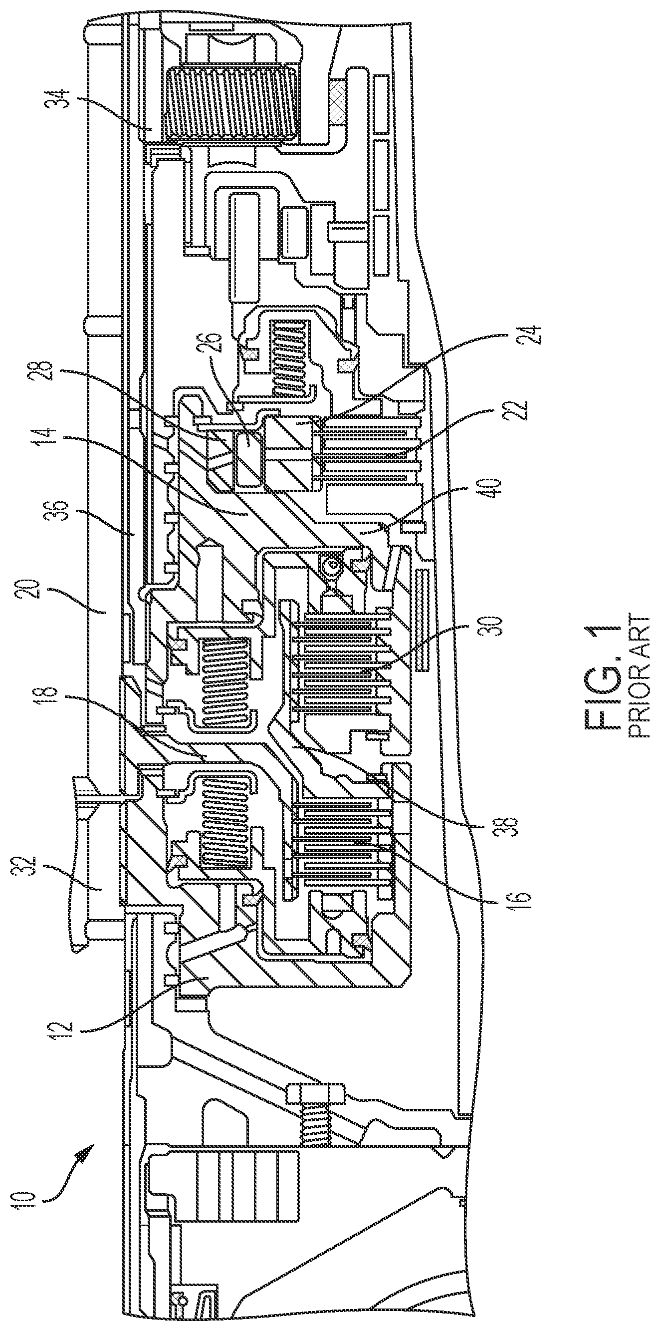 Patent US11773925 Figure 1 – Modified vehicle transmission
