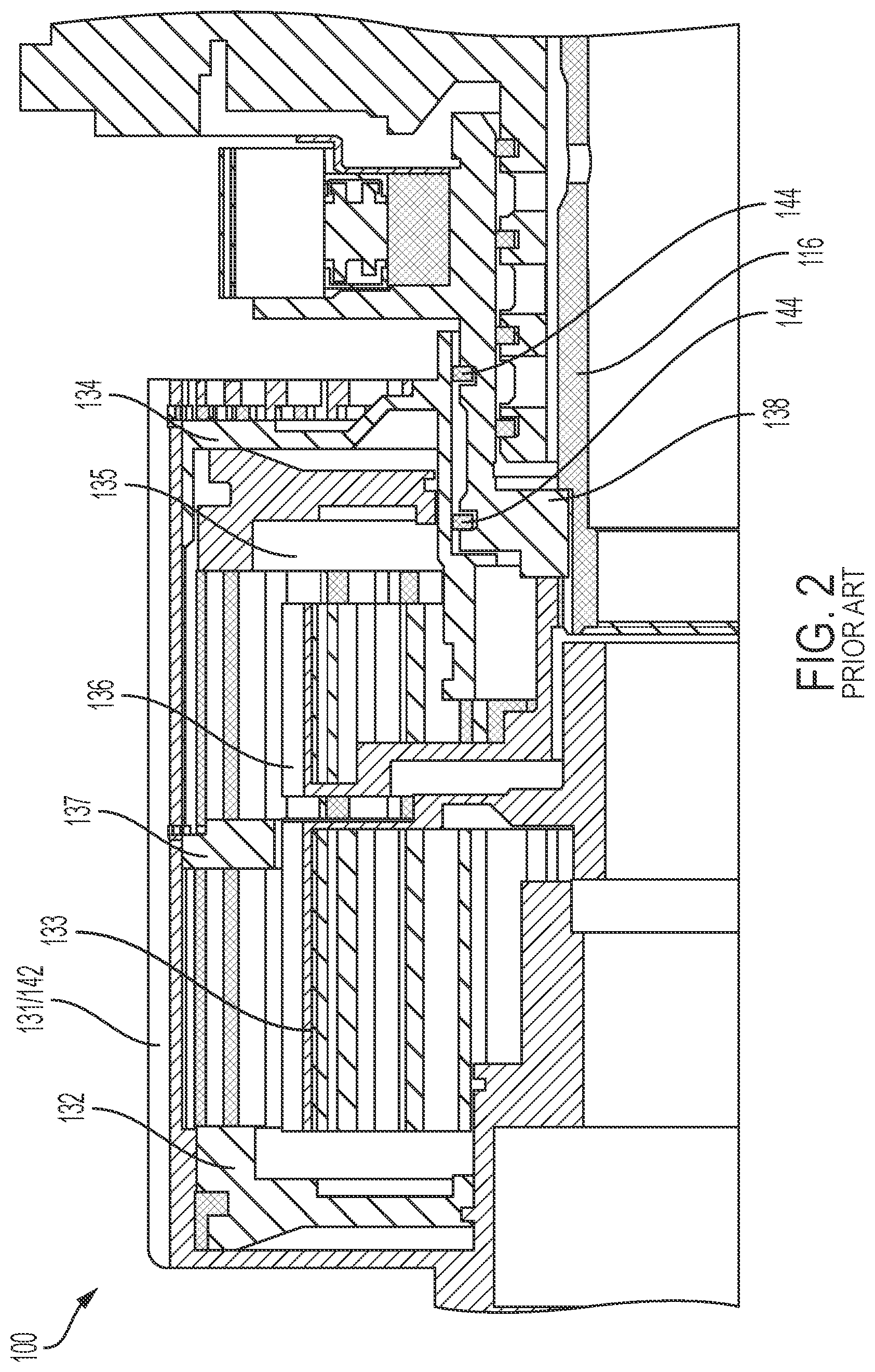 Patent US11773925 Figure 2 – Modified vehicle transmission