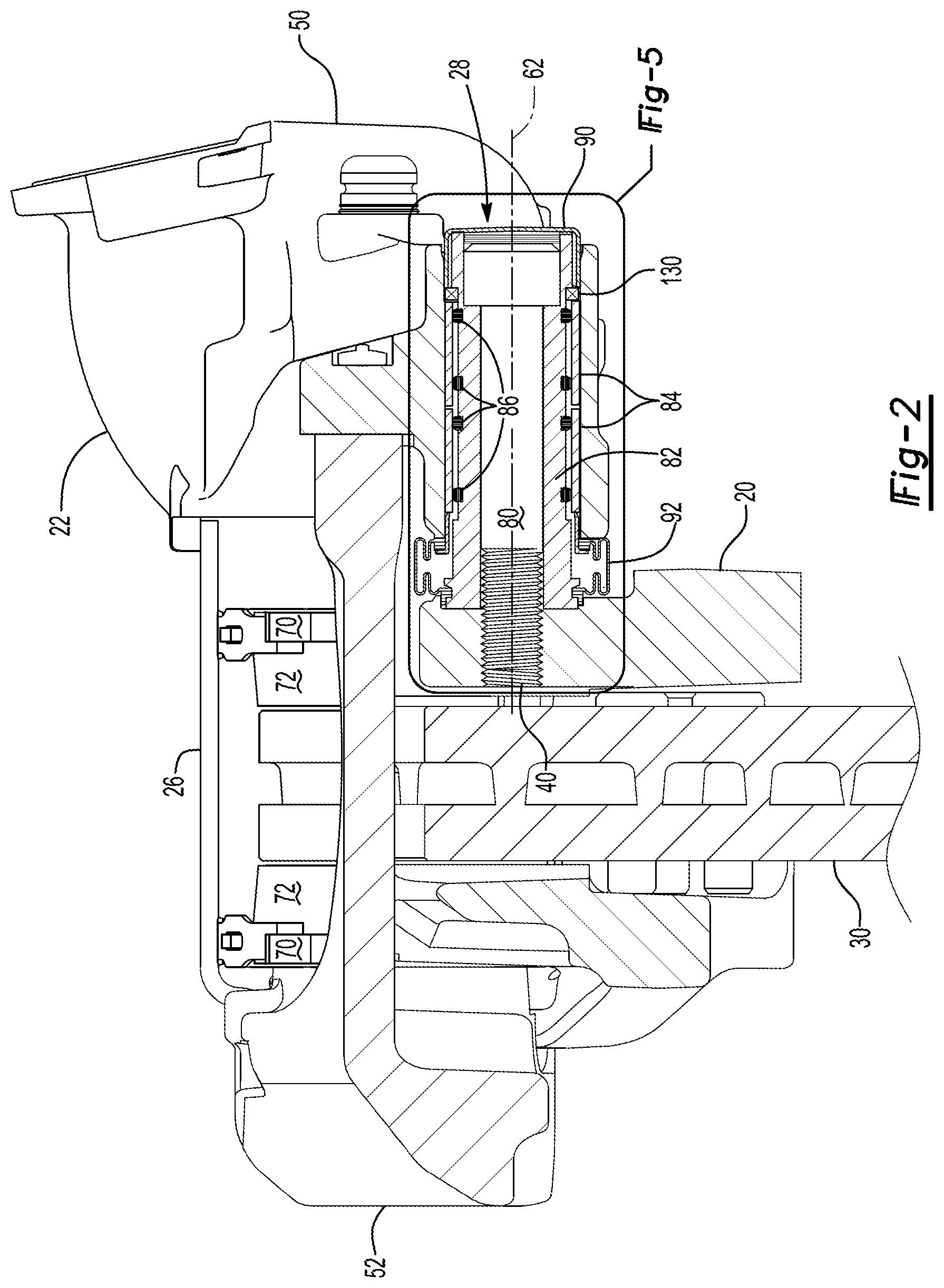 Patent US11773928 Figure 2 – Brake assembly having a guide pin assembly