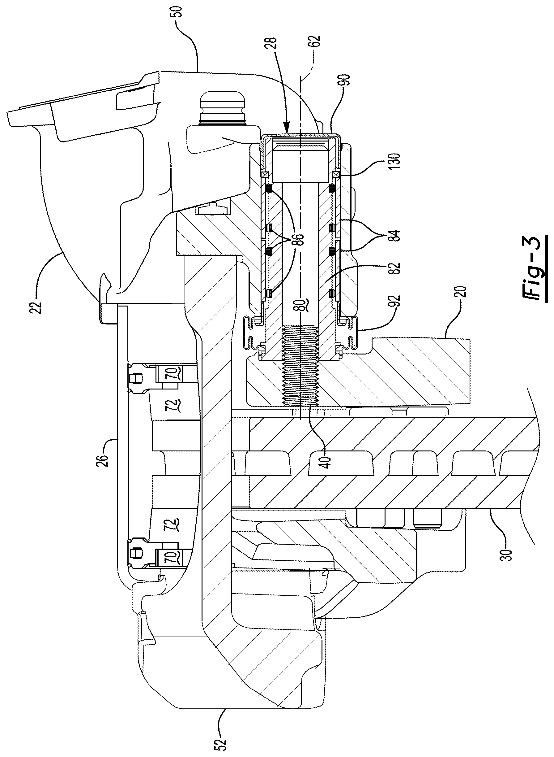 Patent US11773928 Figure 3 – Brake assembly having a guide pin assembly