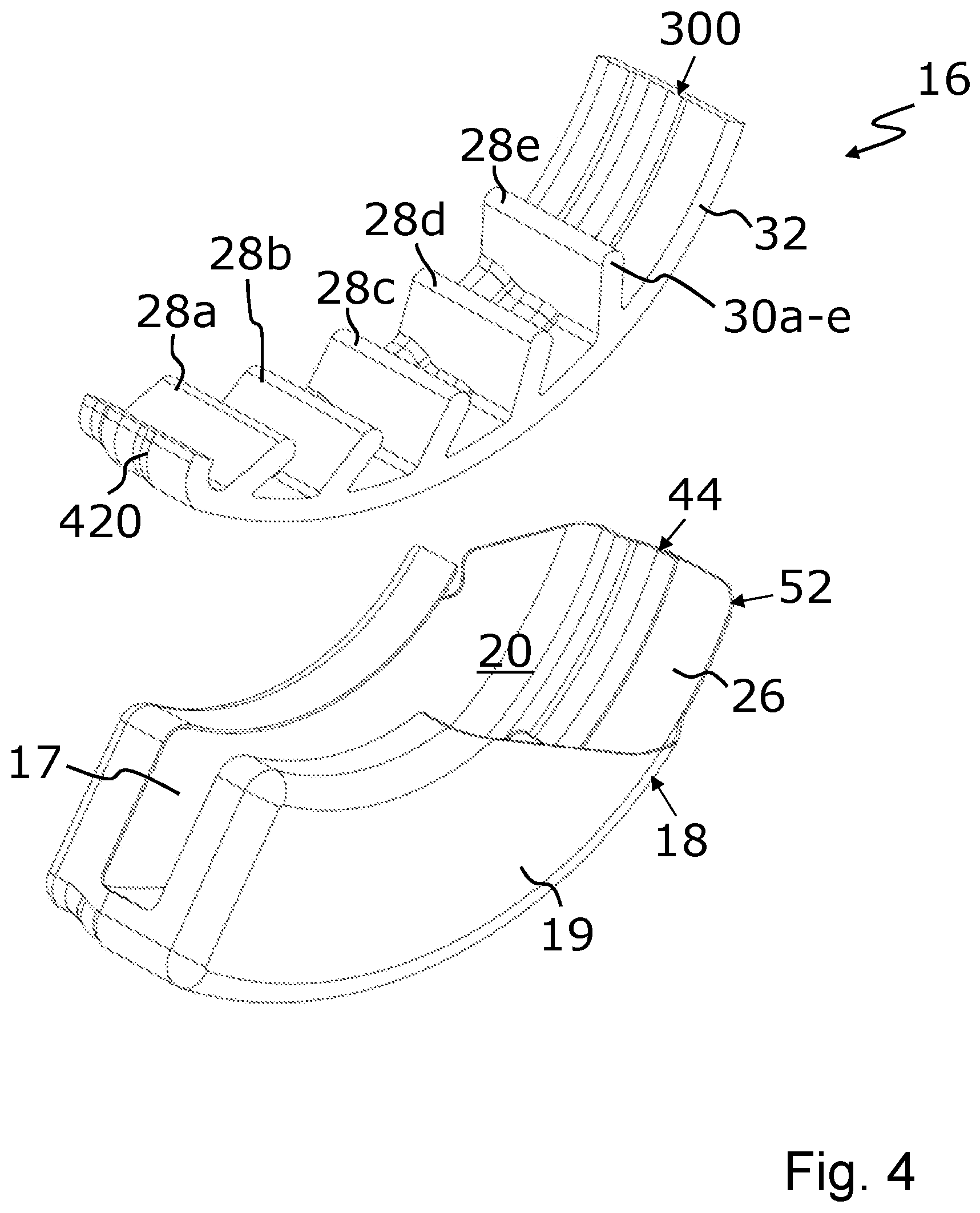 Patent US11773929 Figure 4 – Brake dust particle filter and disc brake assembly having a brake dust particle filter