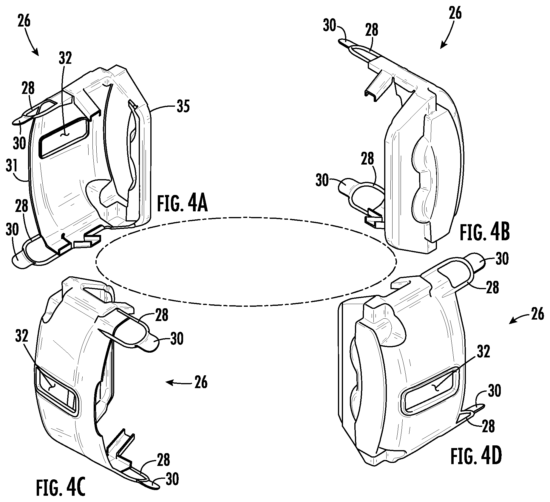 Patent US11773930 Figure 4 – Caliper specific decorative brake caliper cover set
