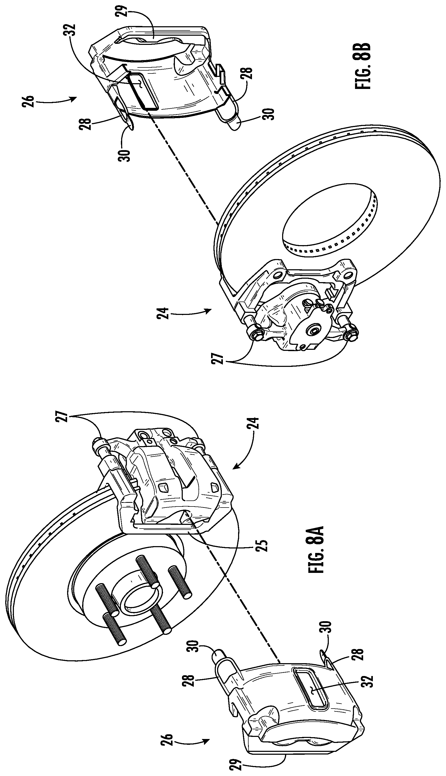 Patent US11773930 Figure 8 – Caliper specific decorative brake caliper cover set